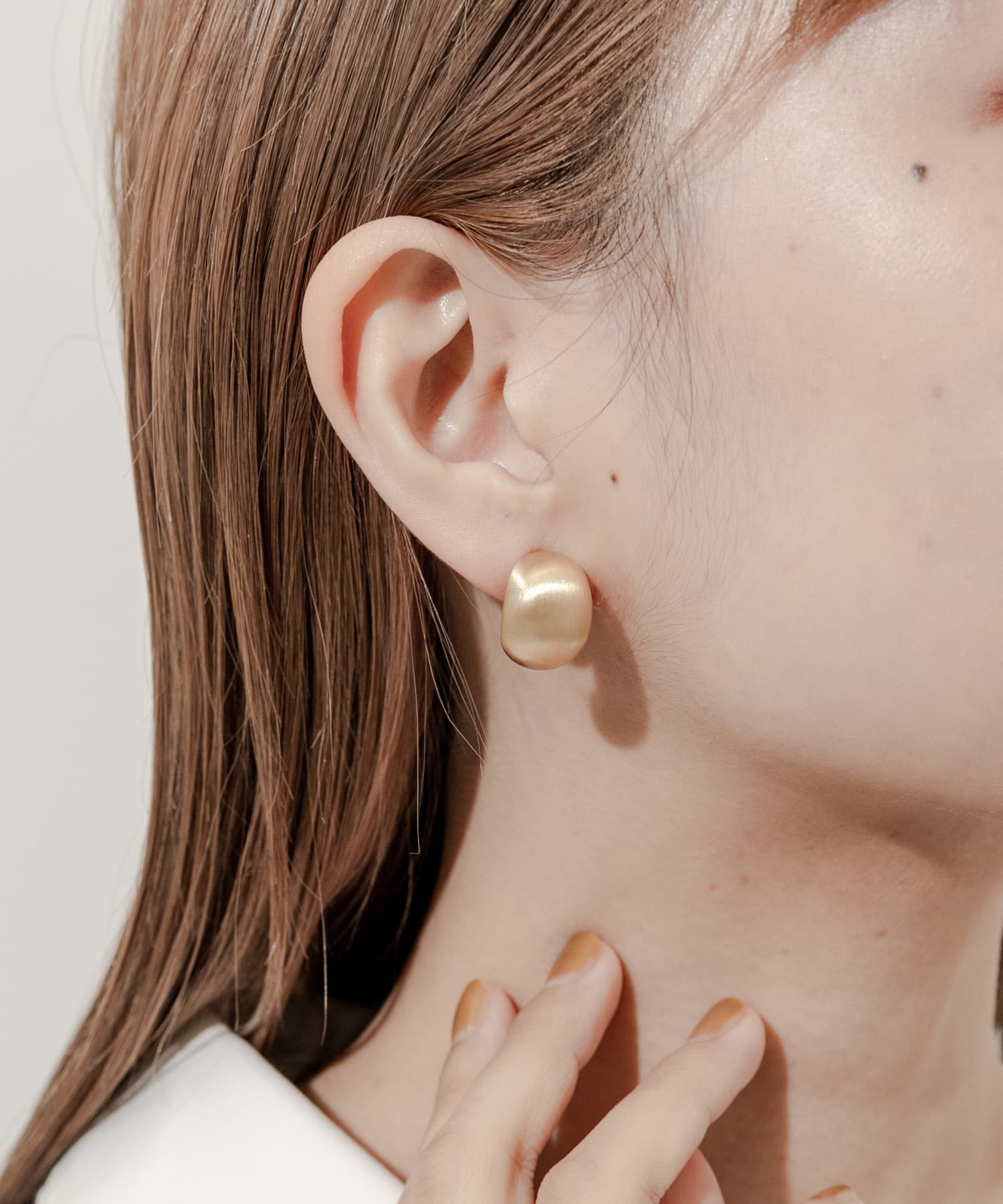 プックリメタルマットイヤリング GLD -