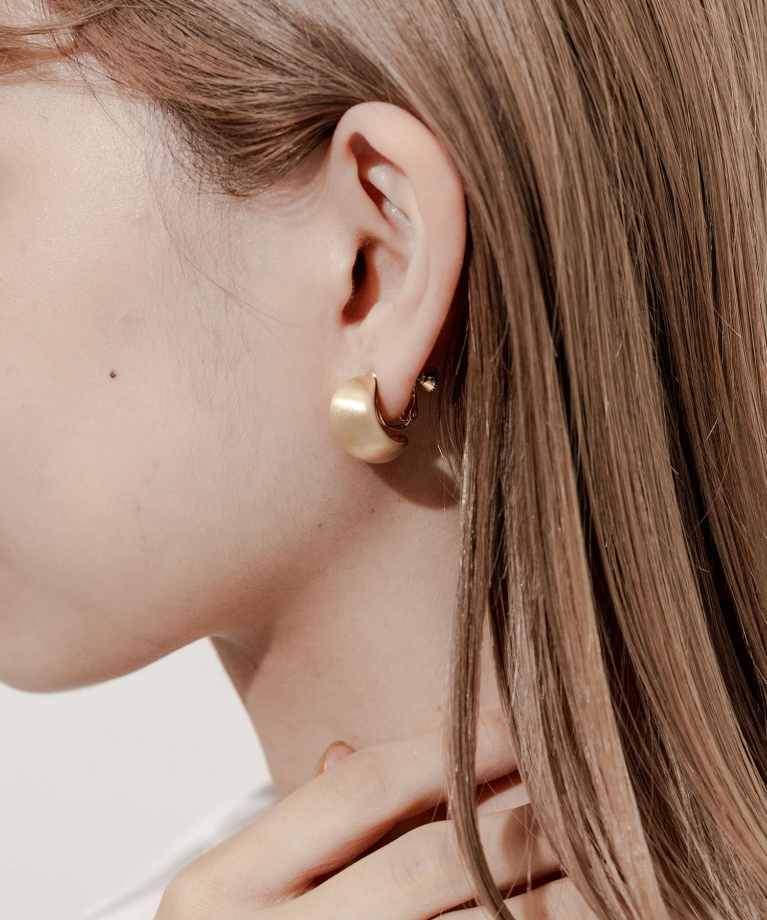 プックリメタルマットイヤリング GLD -