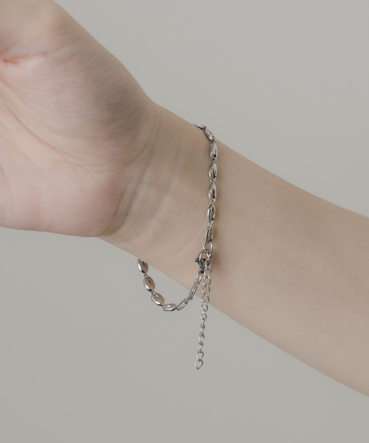 ステンレスリーフモチーフブレスレット SLV -