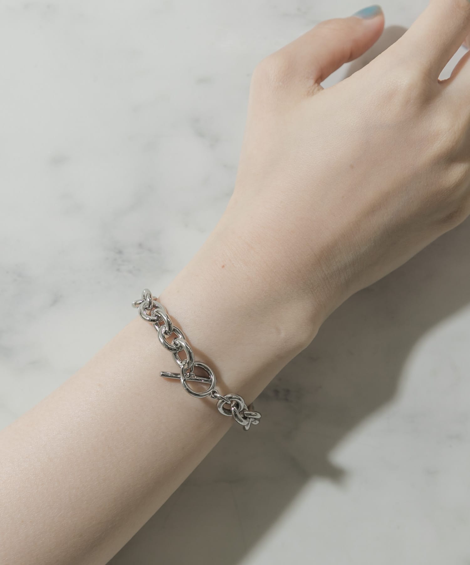 プレーンチェーンマンテルブレスレット SLV -