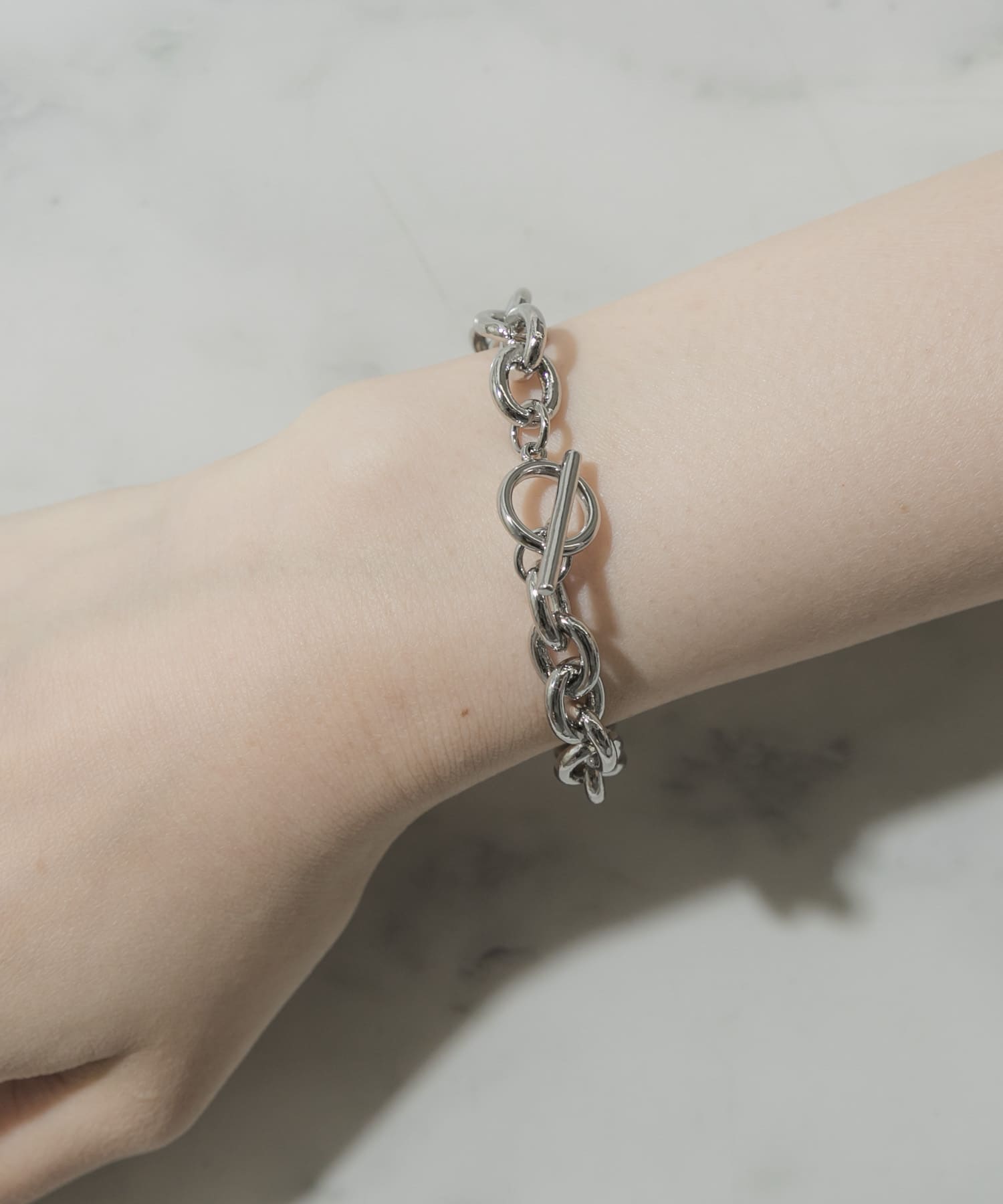 プレーンチェーンマンテルブレスレット SLV -