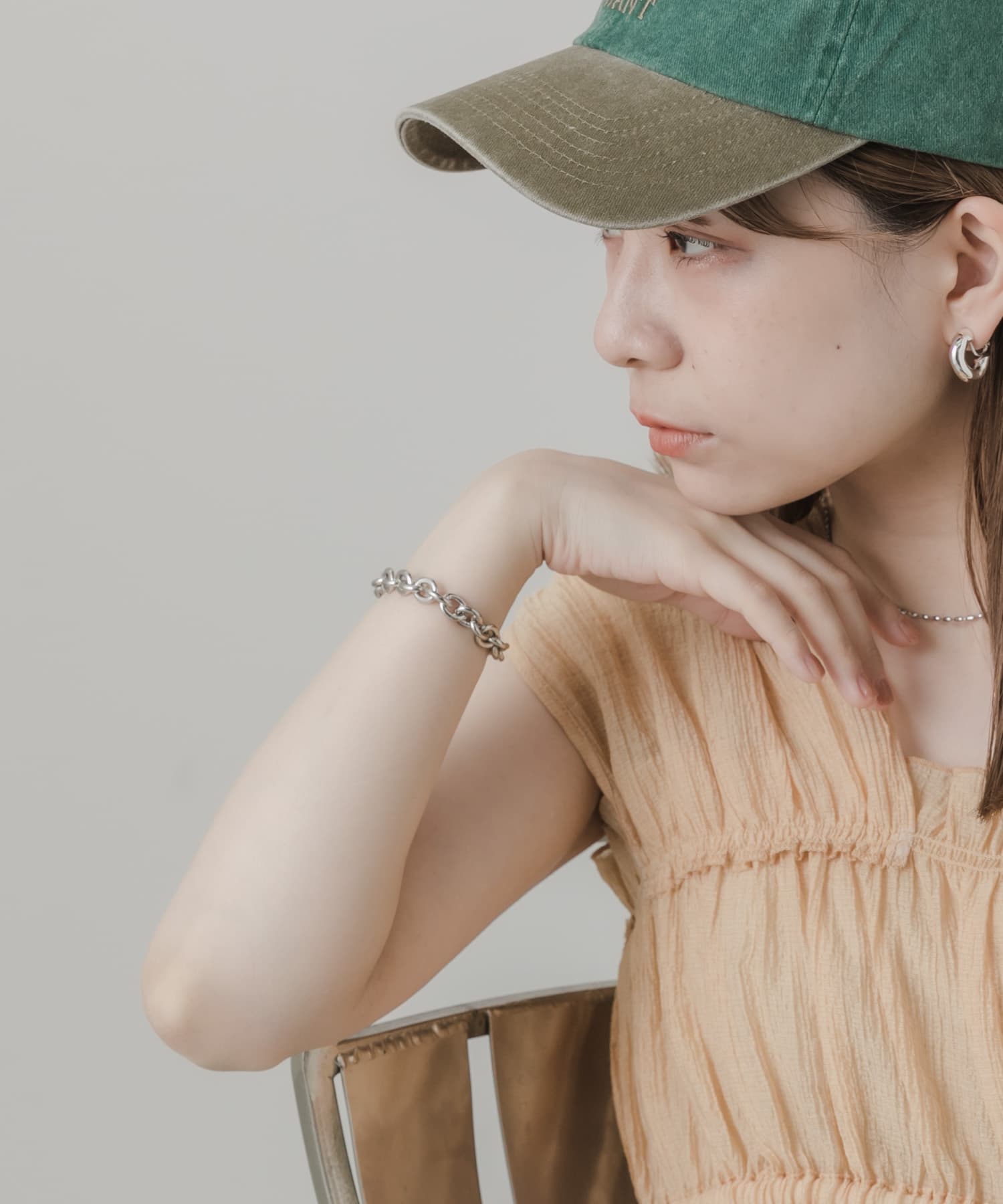 プレーンチェーンマンテルブレスレット SLV -