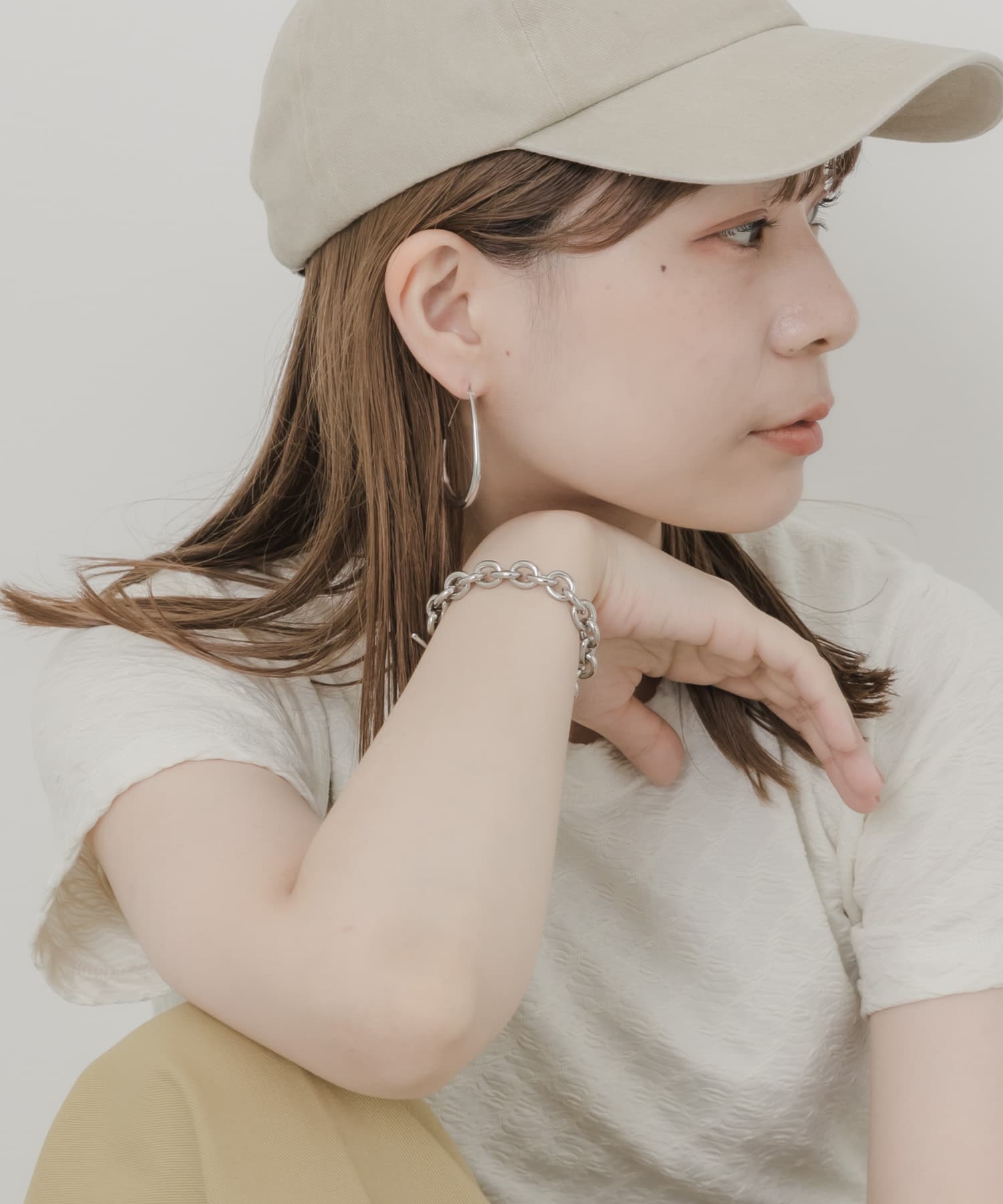 プレーンチェーンマンテルブレスレット SLV -