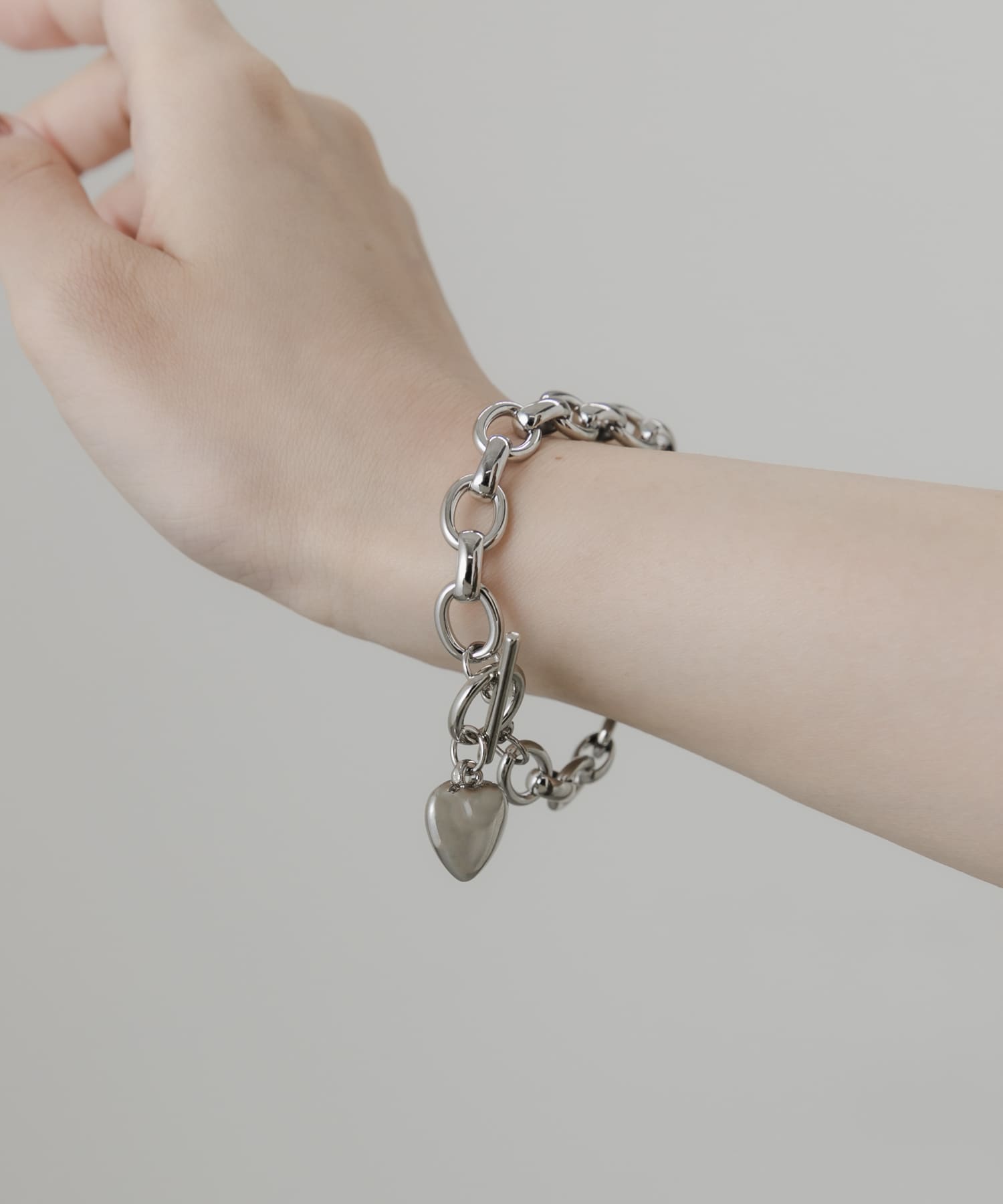 メタルハートマンテルブレスレット SLV -