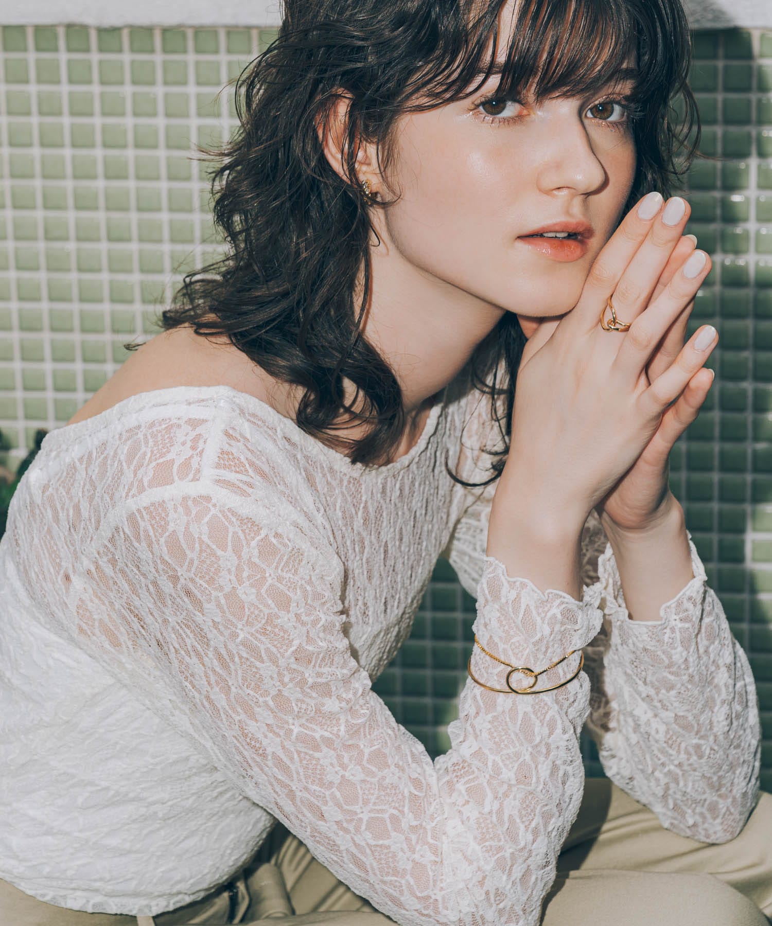 ニュアンスカーブバングル GLD -