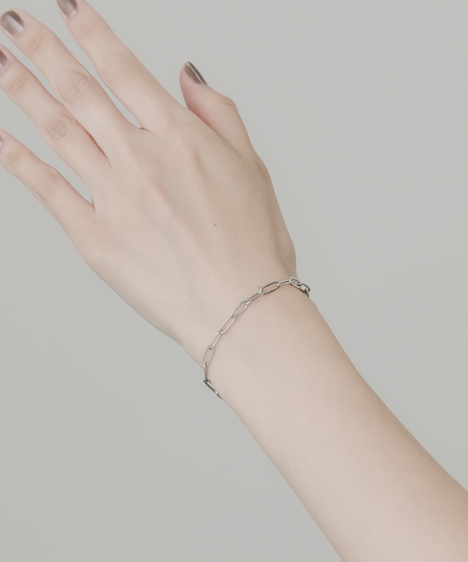 ステンレスシンプルチェーンマンテルブレスレット