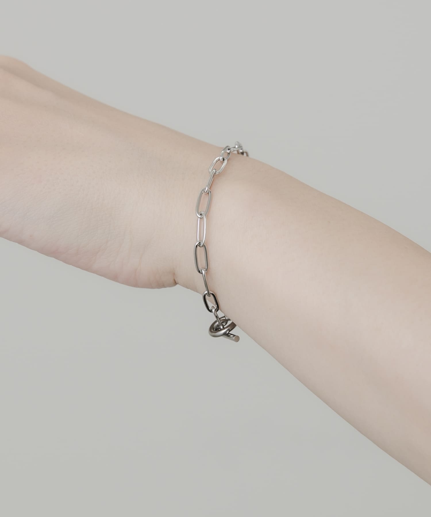 ステンレスシンプルチェーンマンテルブレスレット SLV -