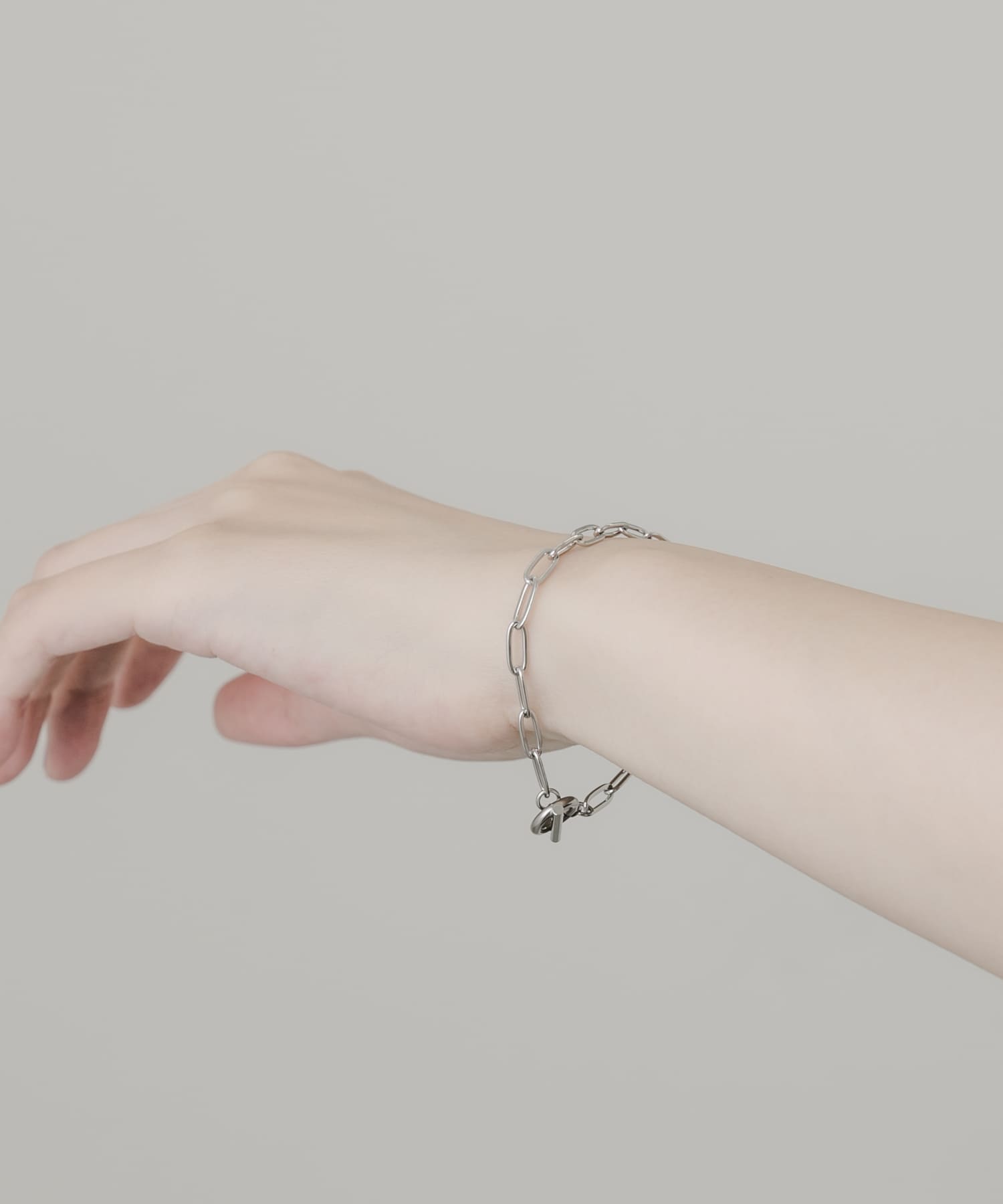 ステンレスシンプルチェーンマンテルブレスレット SLV -