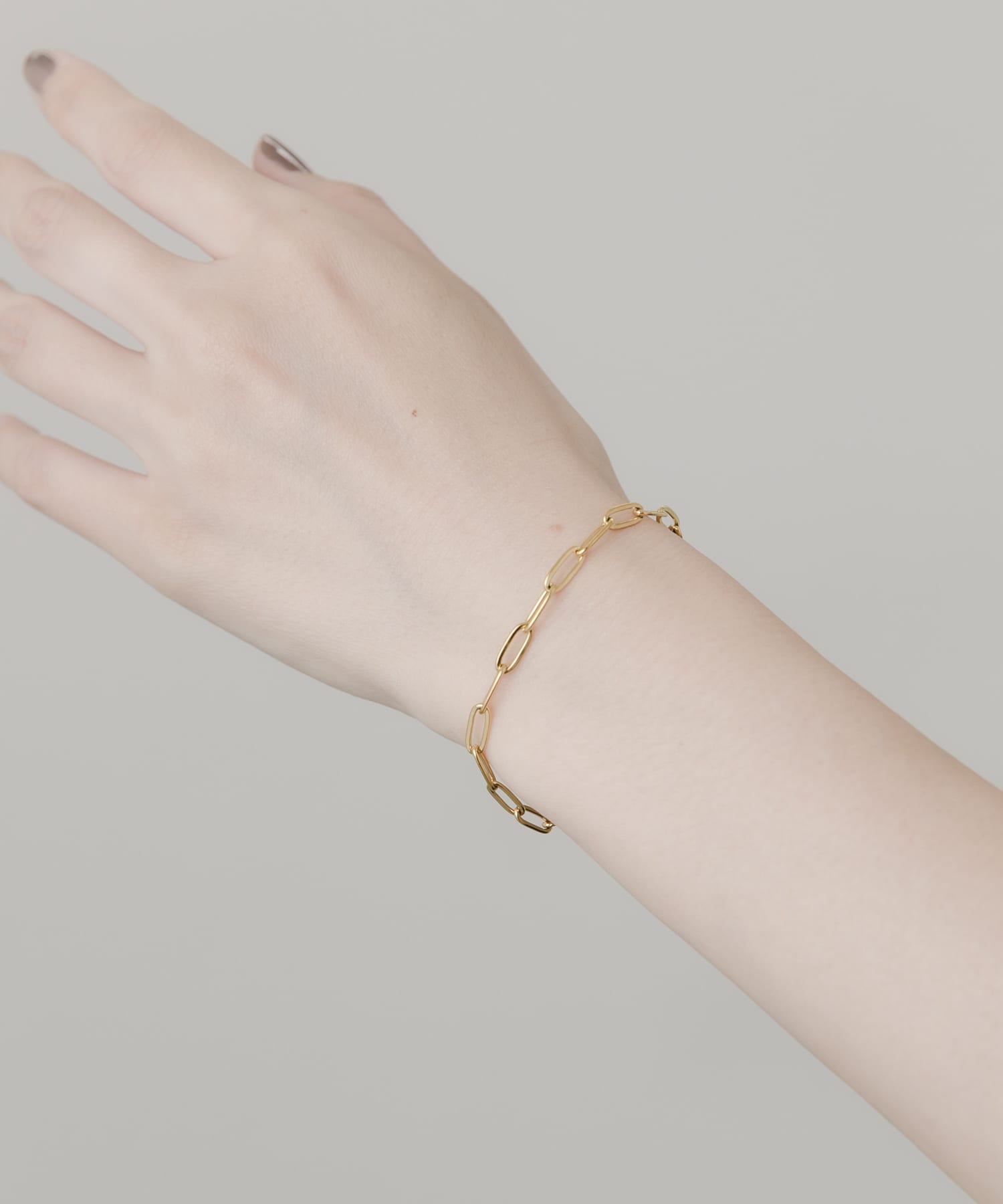 ステンレスシンプルチェーンマンテルブレスレット GLD -