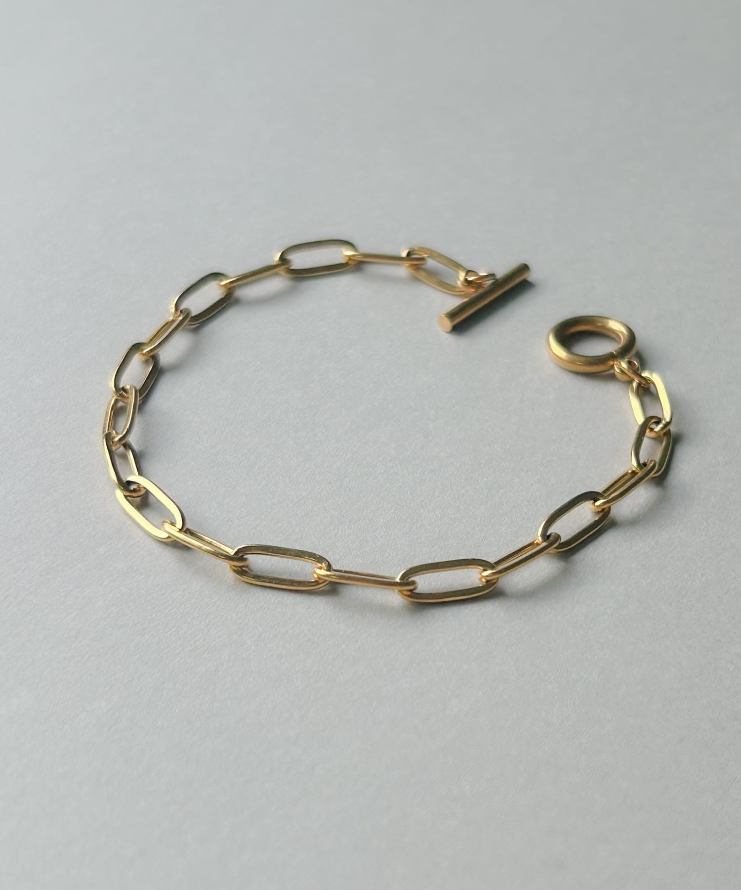 ステンレスシンプルチェーンマンテルブレスレット GLD -