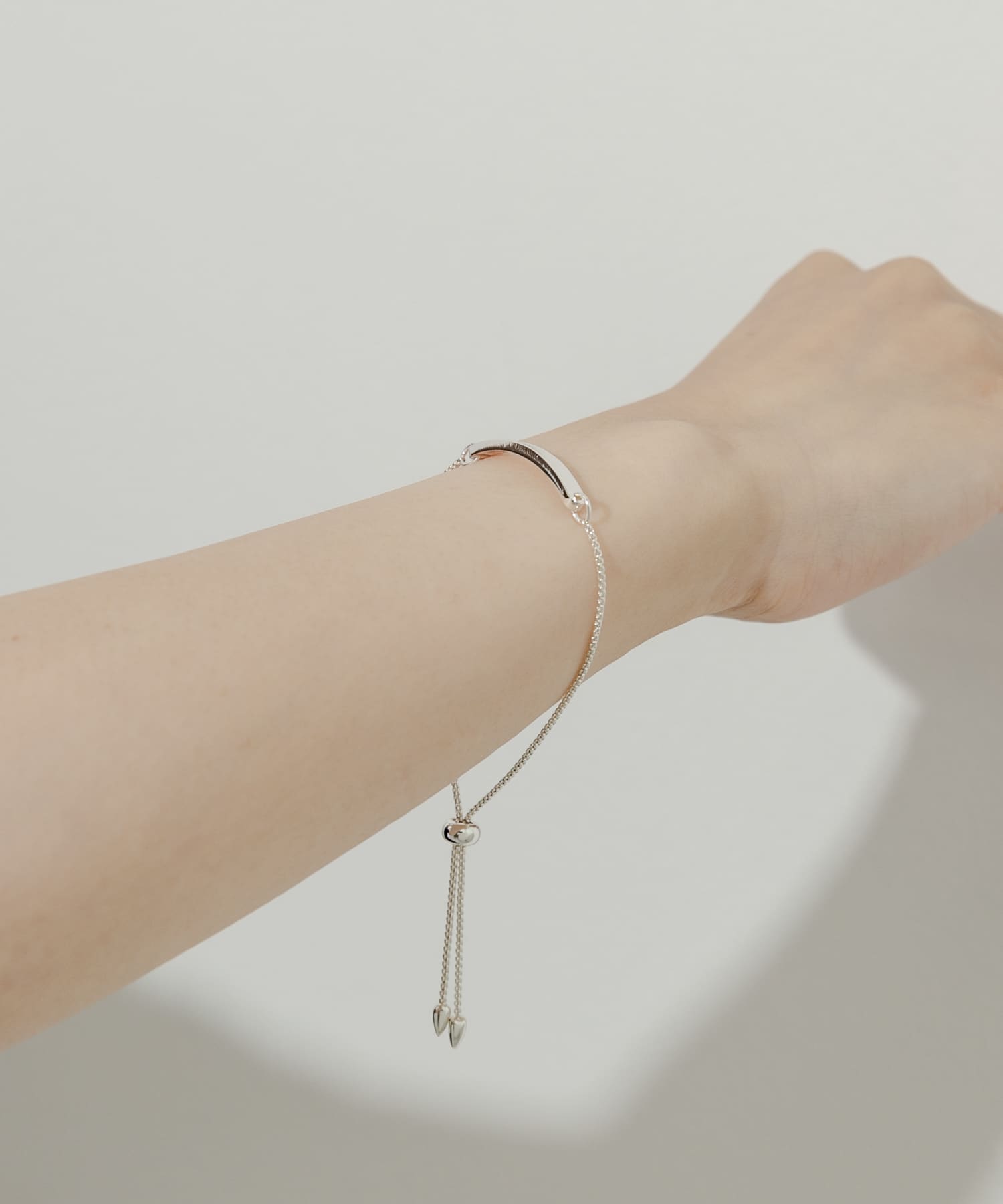 カーブプレートスライドブレスレット SLV -