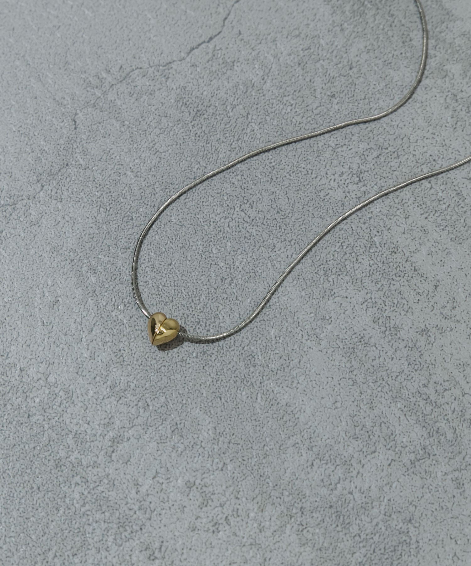 マグネットハートネックレス GLD/SLV -