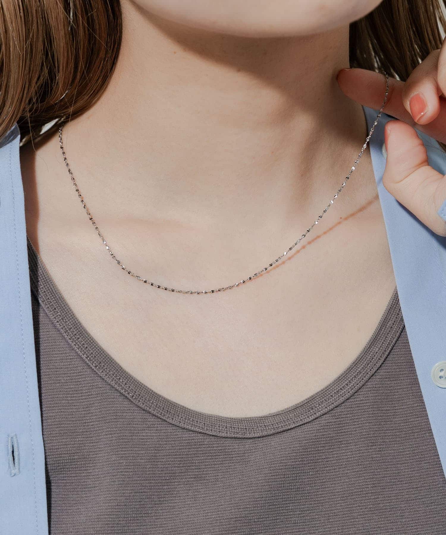 ステンレススクリューチェーンネックレス SLV -