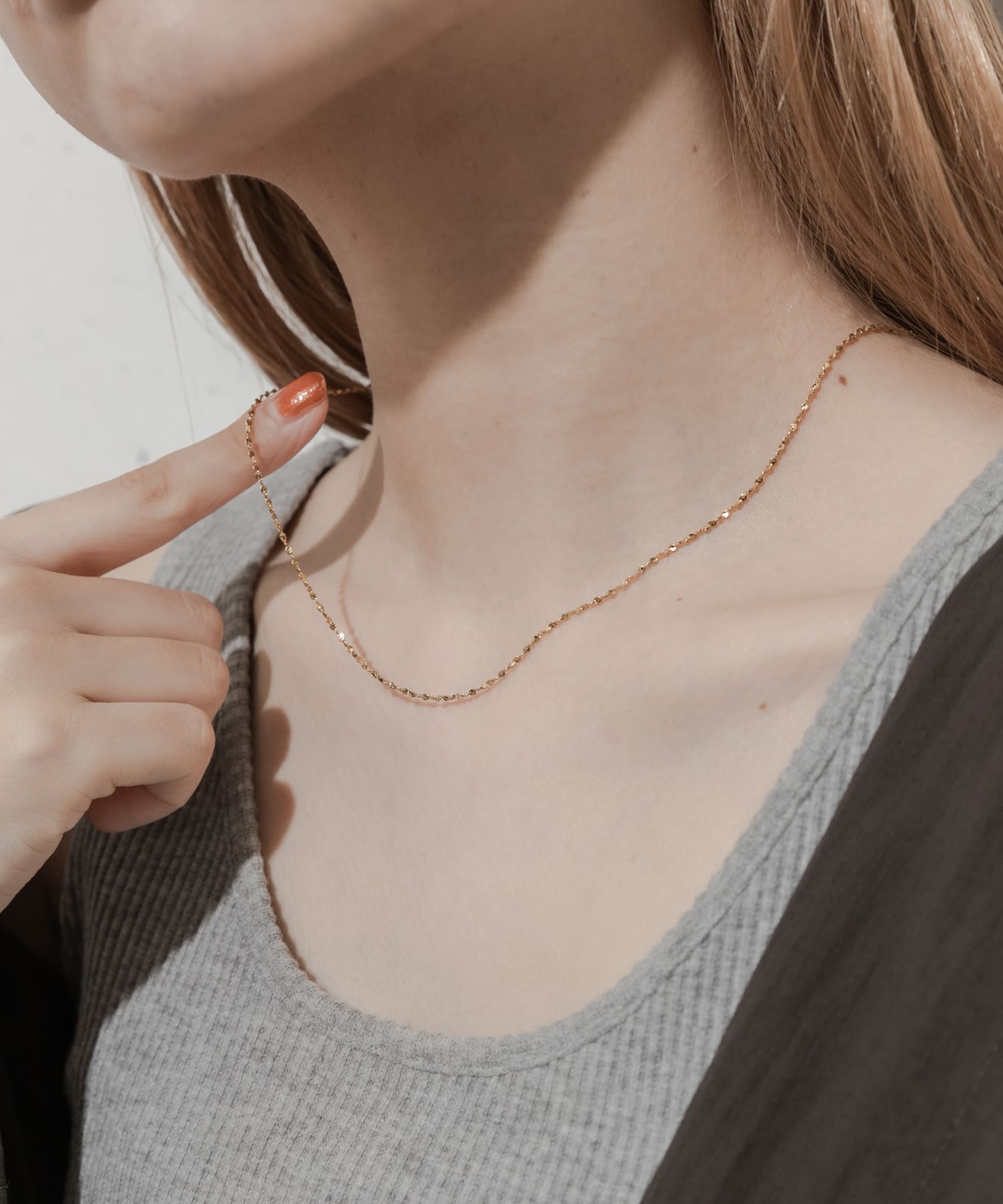 ステンレススクリューチェーンネックレス GLD -