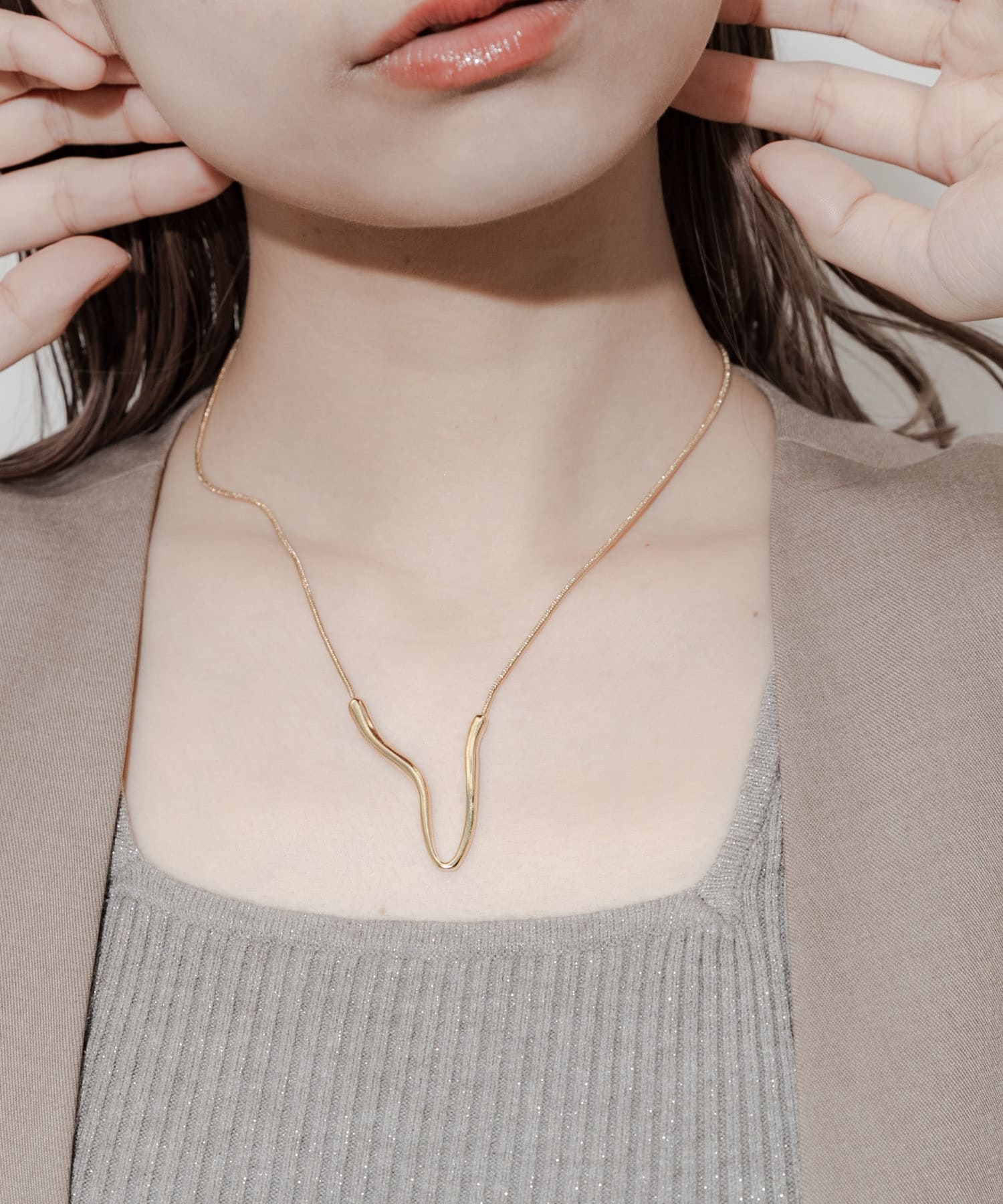 ニュアンスウェーブネックレス GLD -