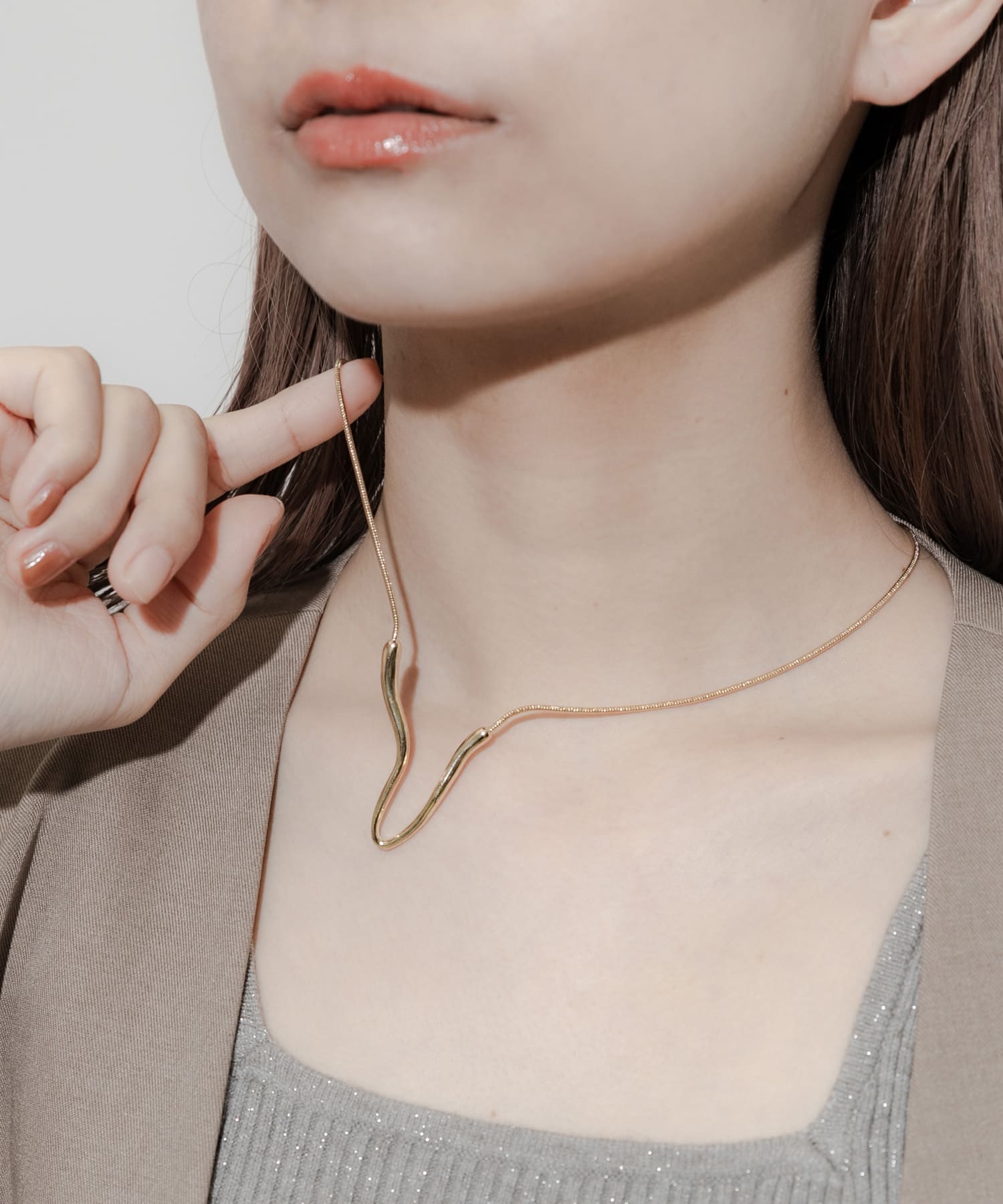 ニュアンスウェーブネックレス GLD -