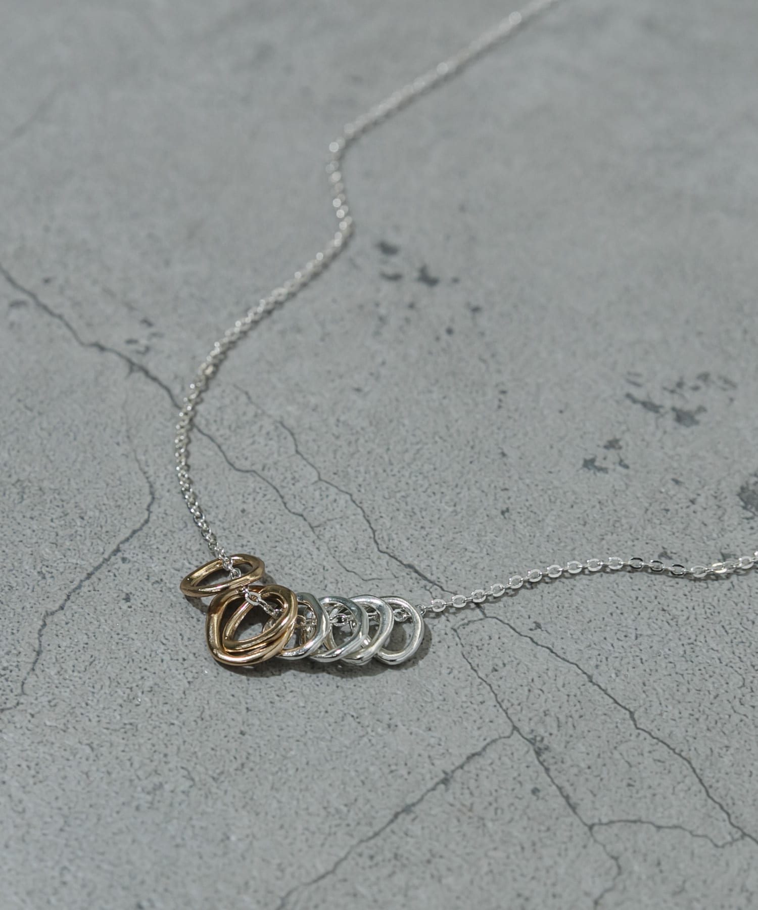 コンビリングネックレス SLV/GLD -