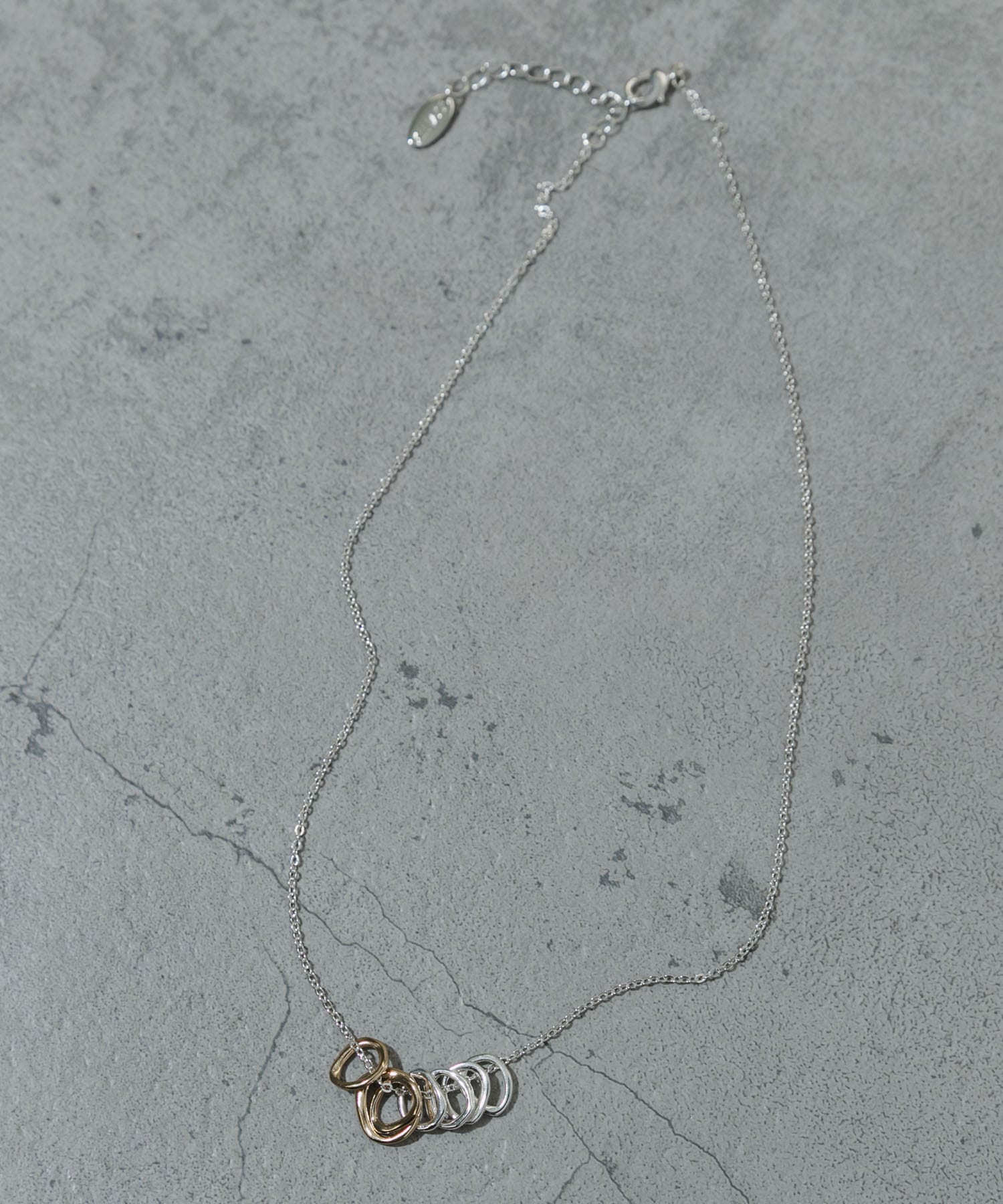 コンビリングネックレス SLV/GLD -