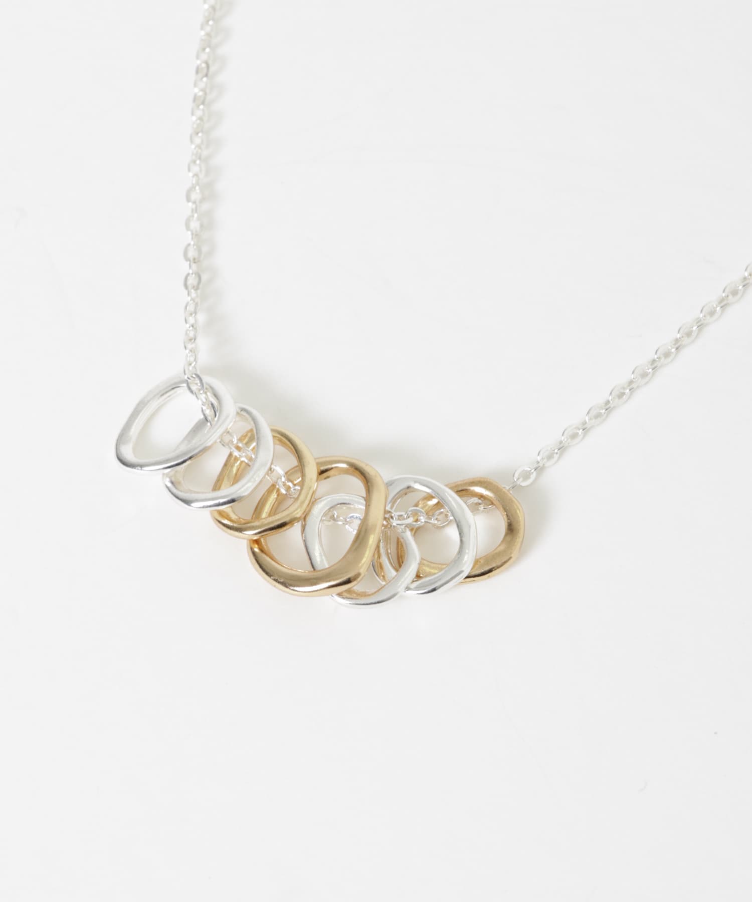 コンビリングネックレス SLV/GLD -