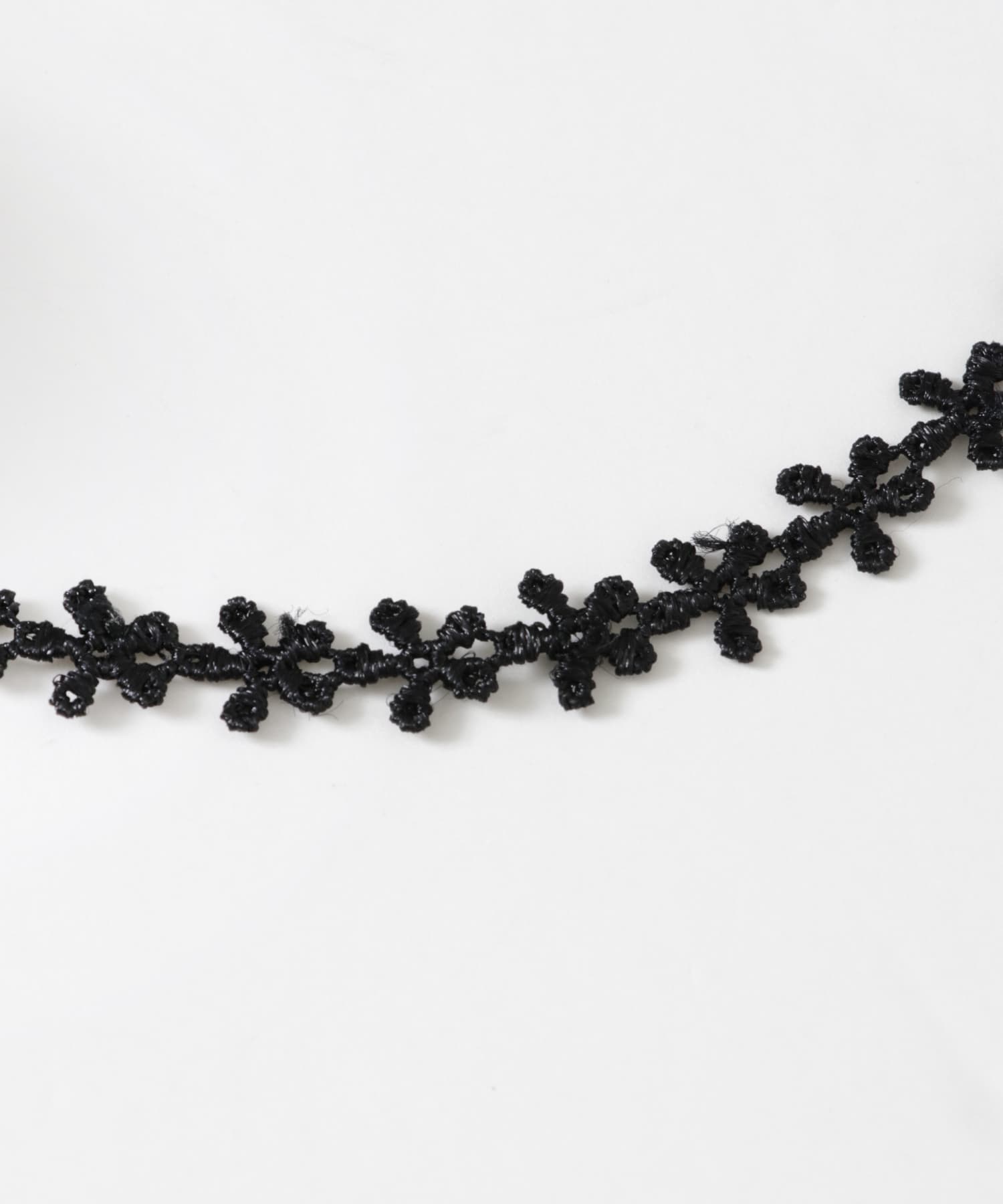 ローズレースチョーカーネックレス BLK -