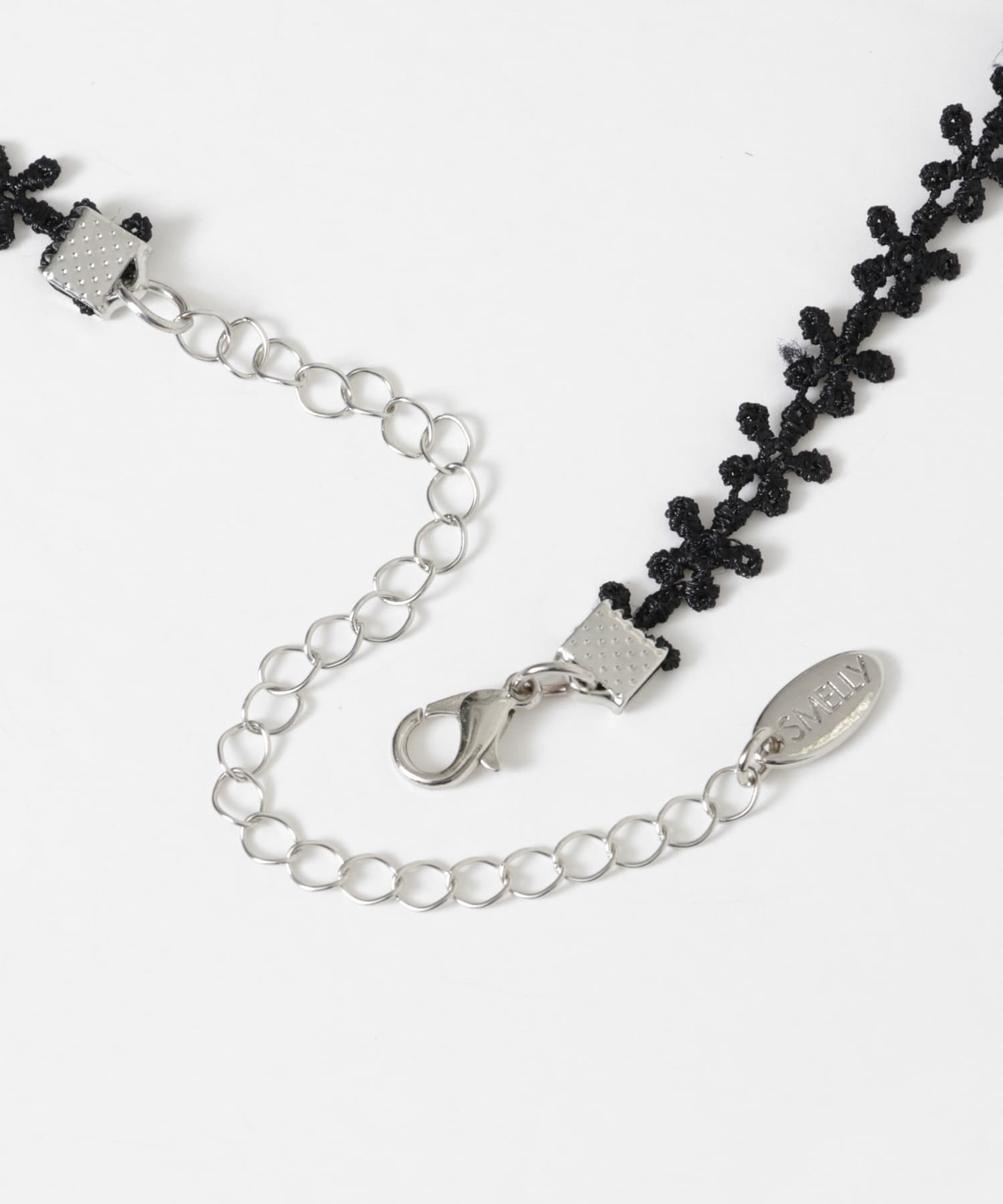 ローズレースチョーカーネックレス BLK -