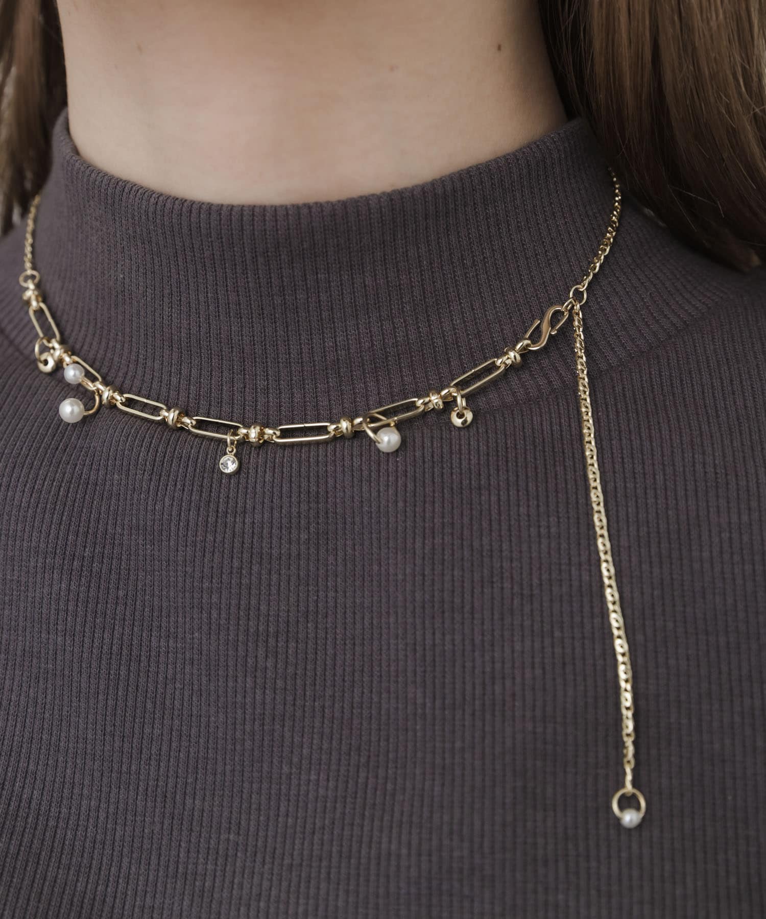 ニュアンスキリカエチェーンネックレス GLD -