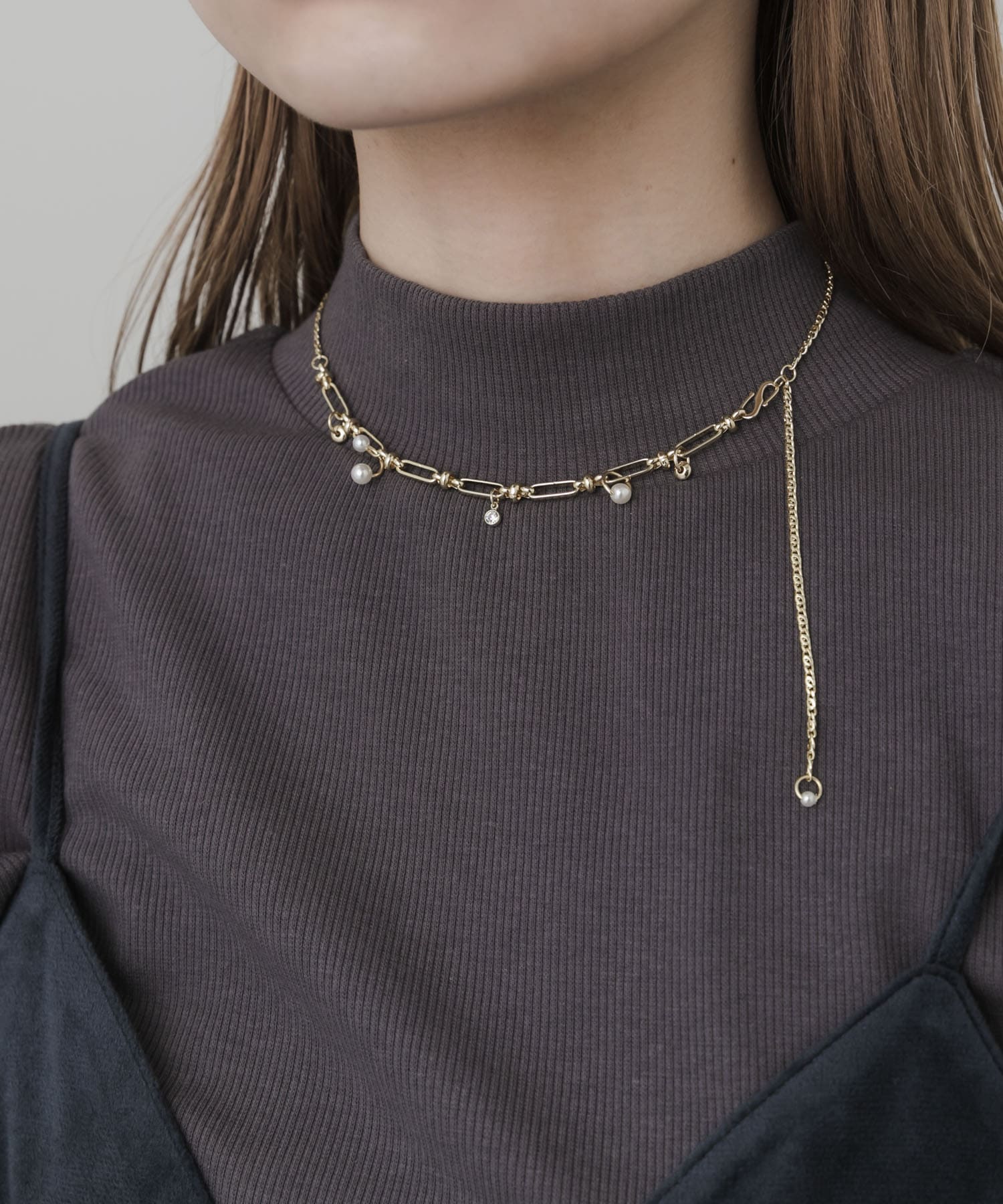 ニュアンスキリカエチェーンネックレス GLD -