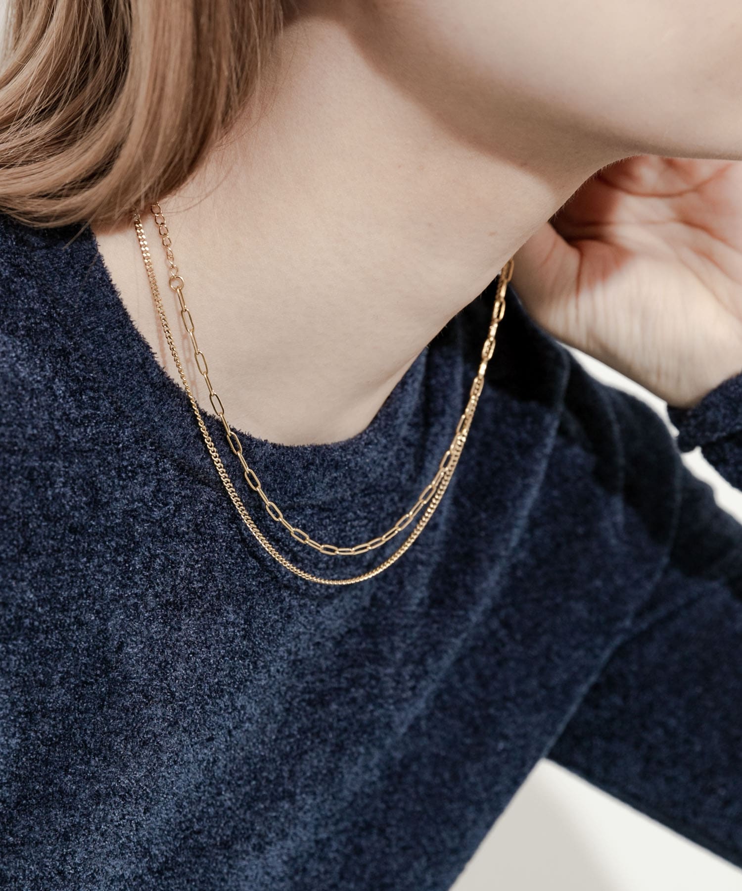 ステンレス2セットネックレス GLD -