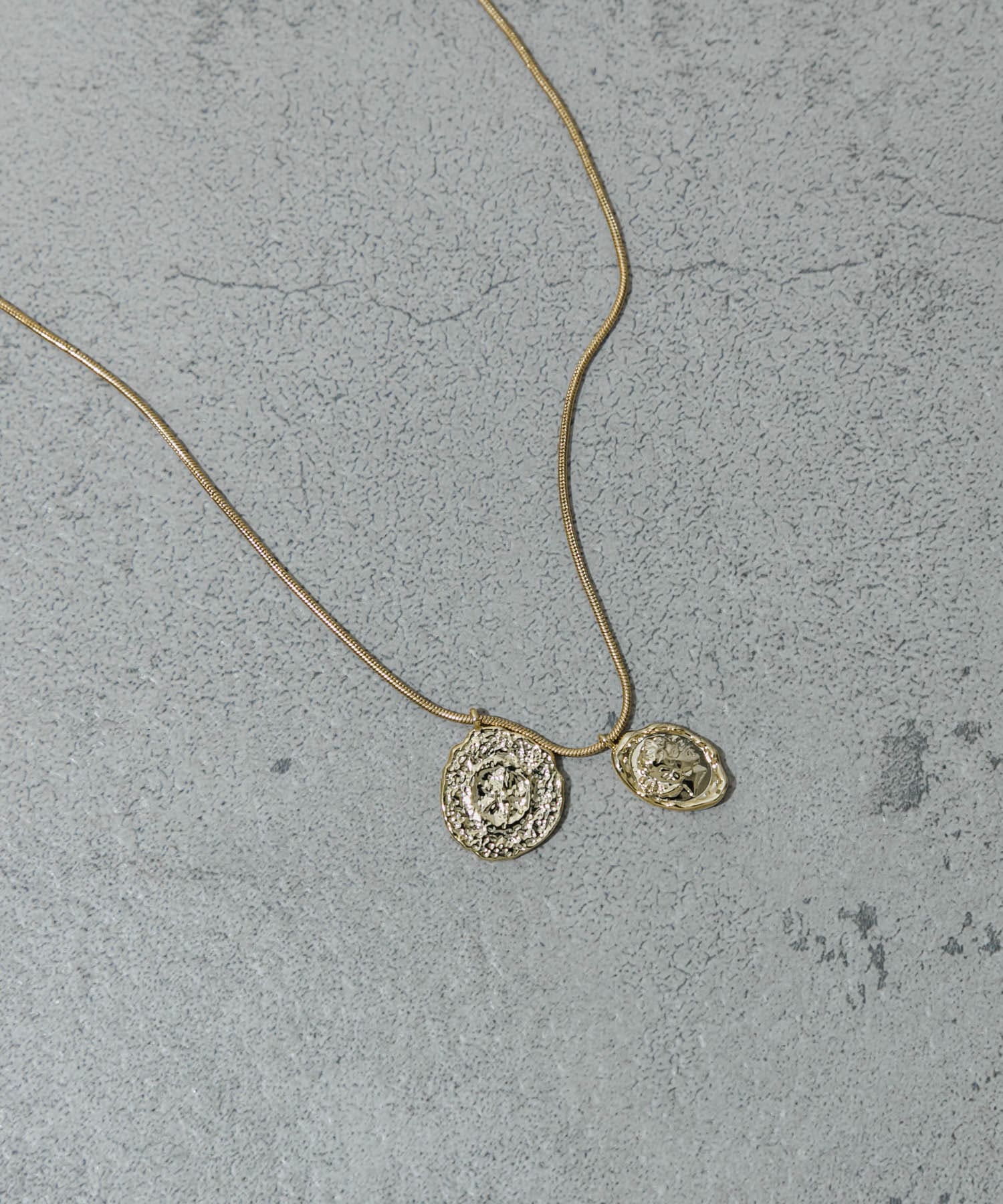 ダブルコインスライドネックレス GLD -