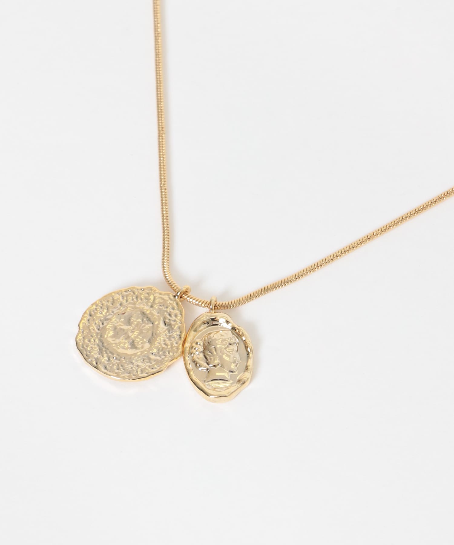 ダブルコインスライドネックレス GLD -