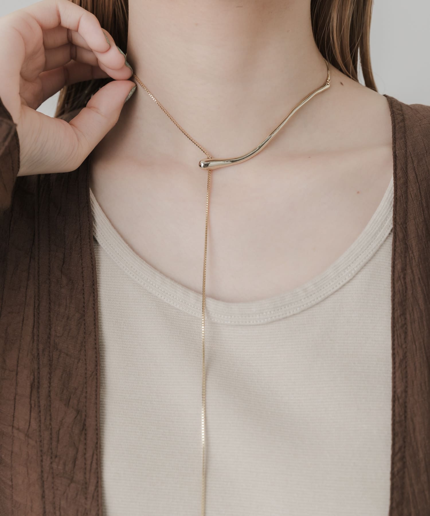 キリカエチョーカーネックレス GLD -