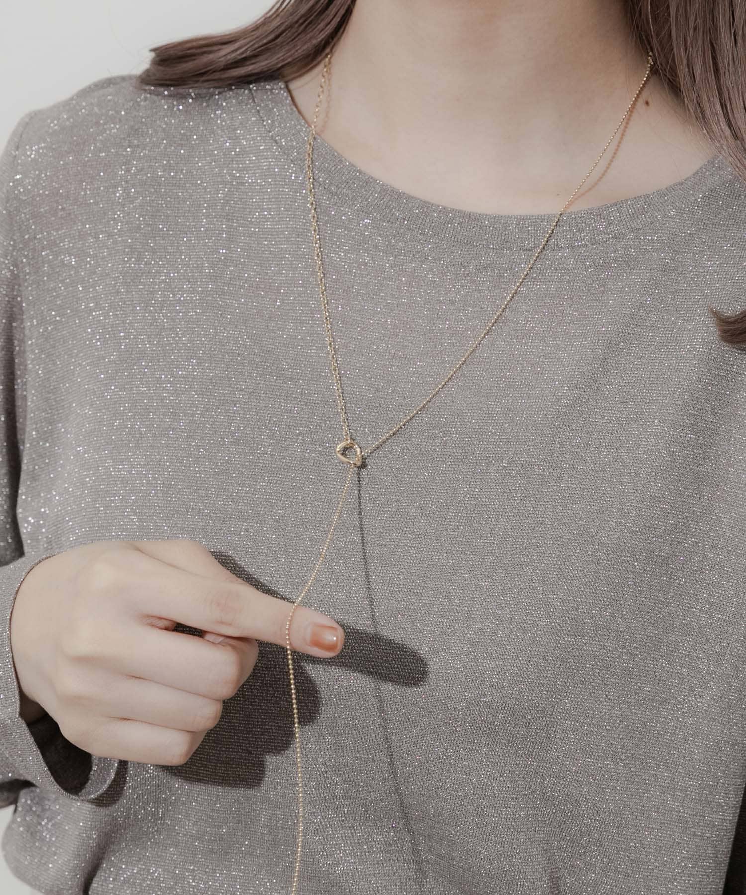 オーバルトップチェーンキリカエYネックレス GLD -
