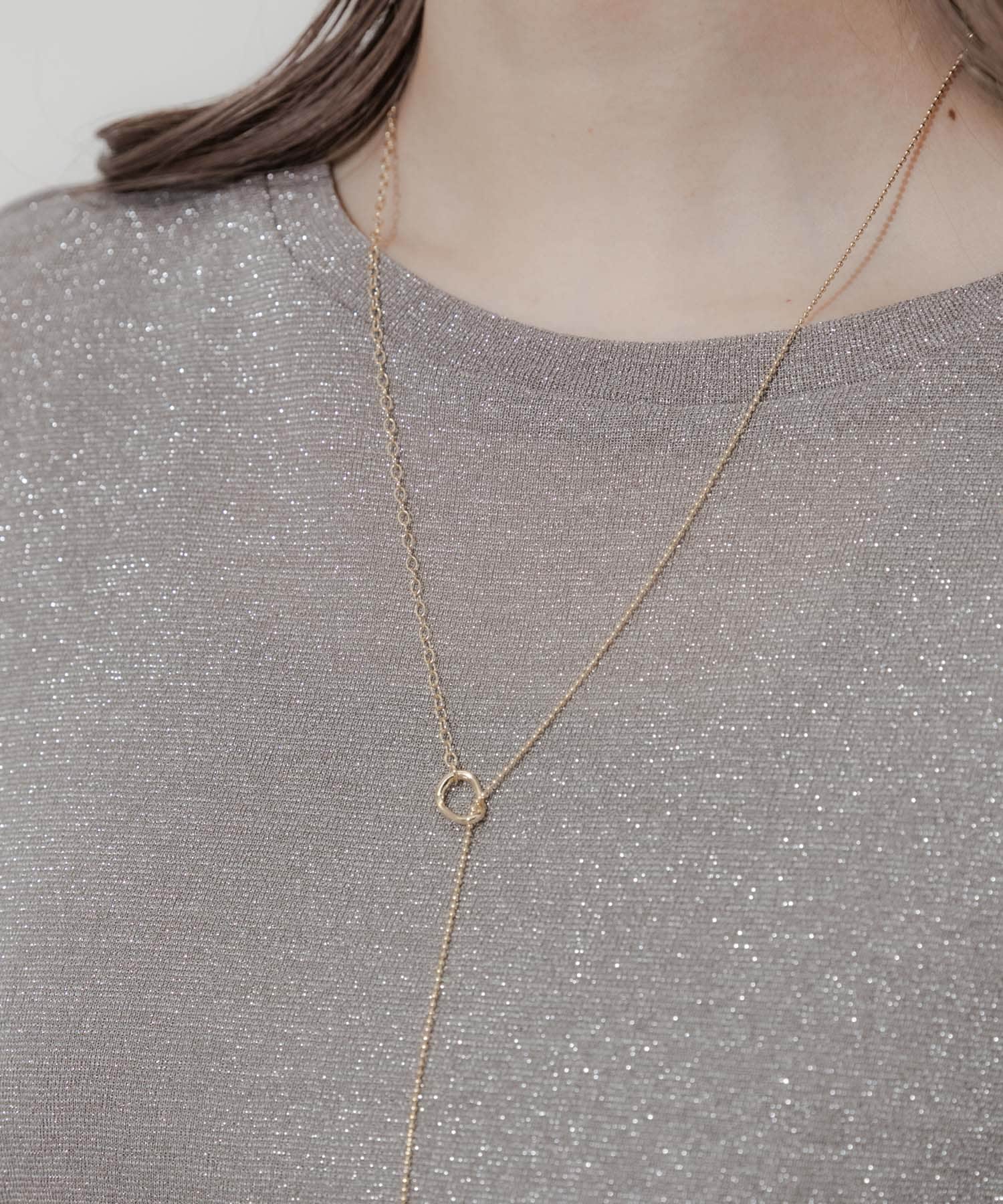 オーバルトップチェーンキリカエYネックレス GLD -