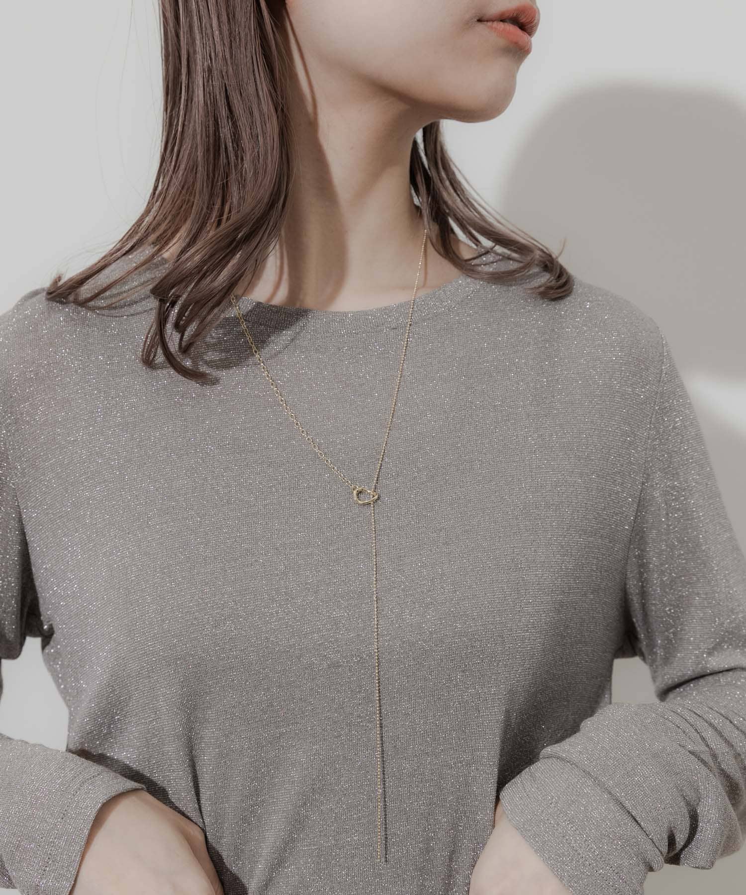 オーバルトップチェーンキリカエYネックレス GLD -