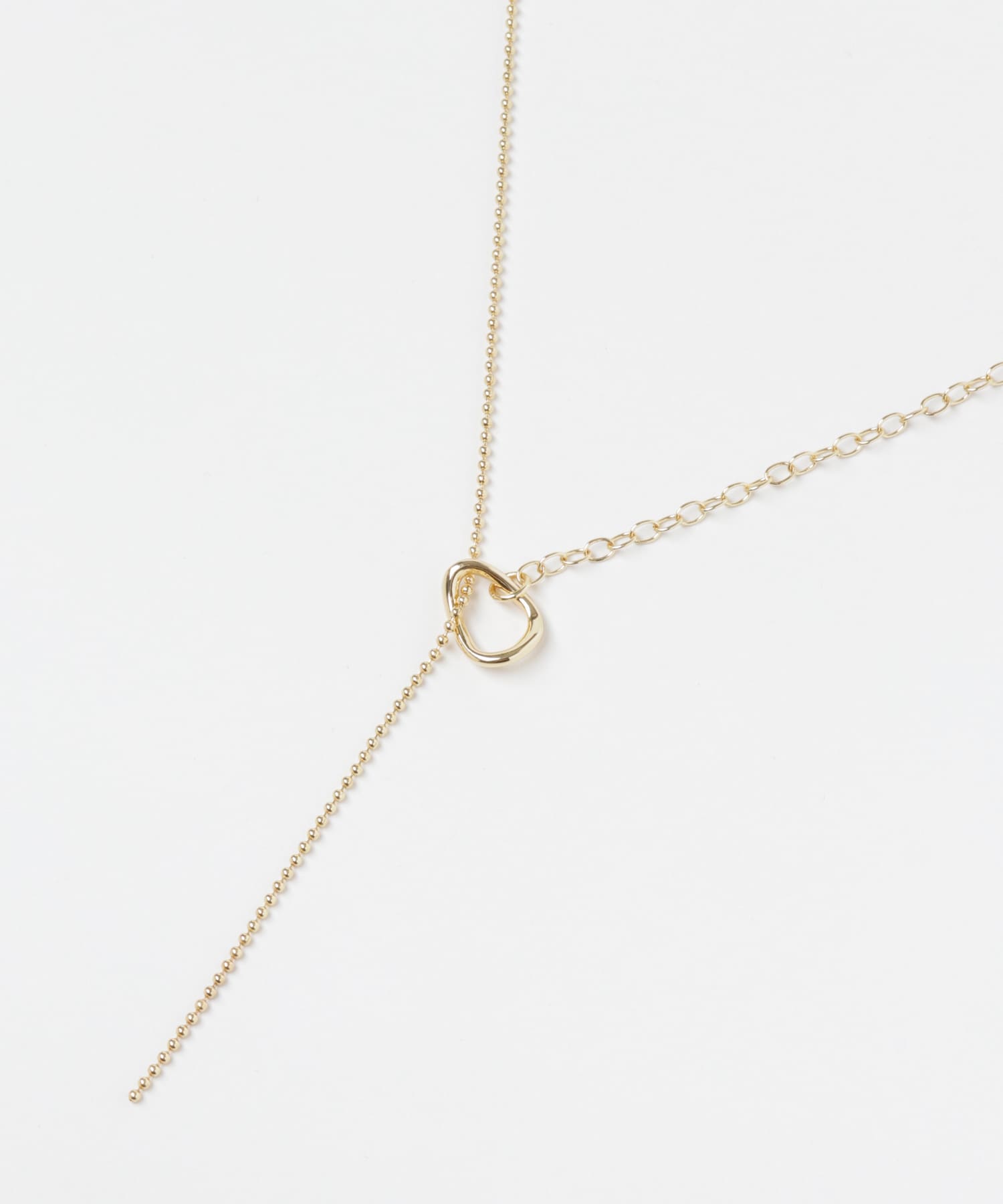 オーバルトップチェーンキリカエYネックレス GLD -