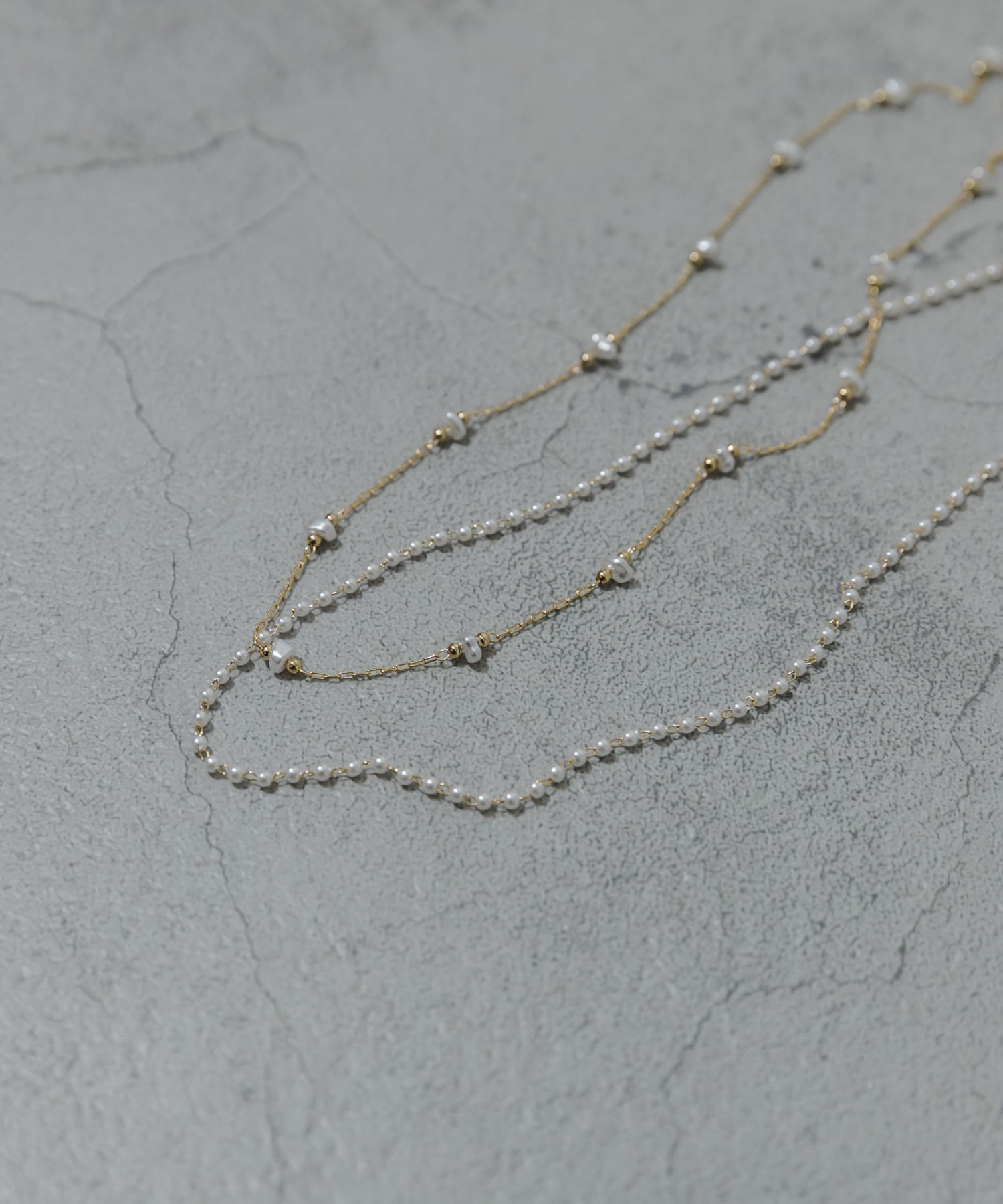 パール2セットネックレス GLD/IVO -