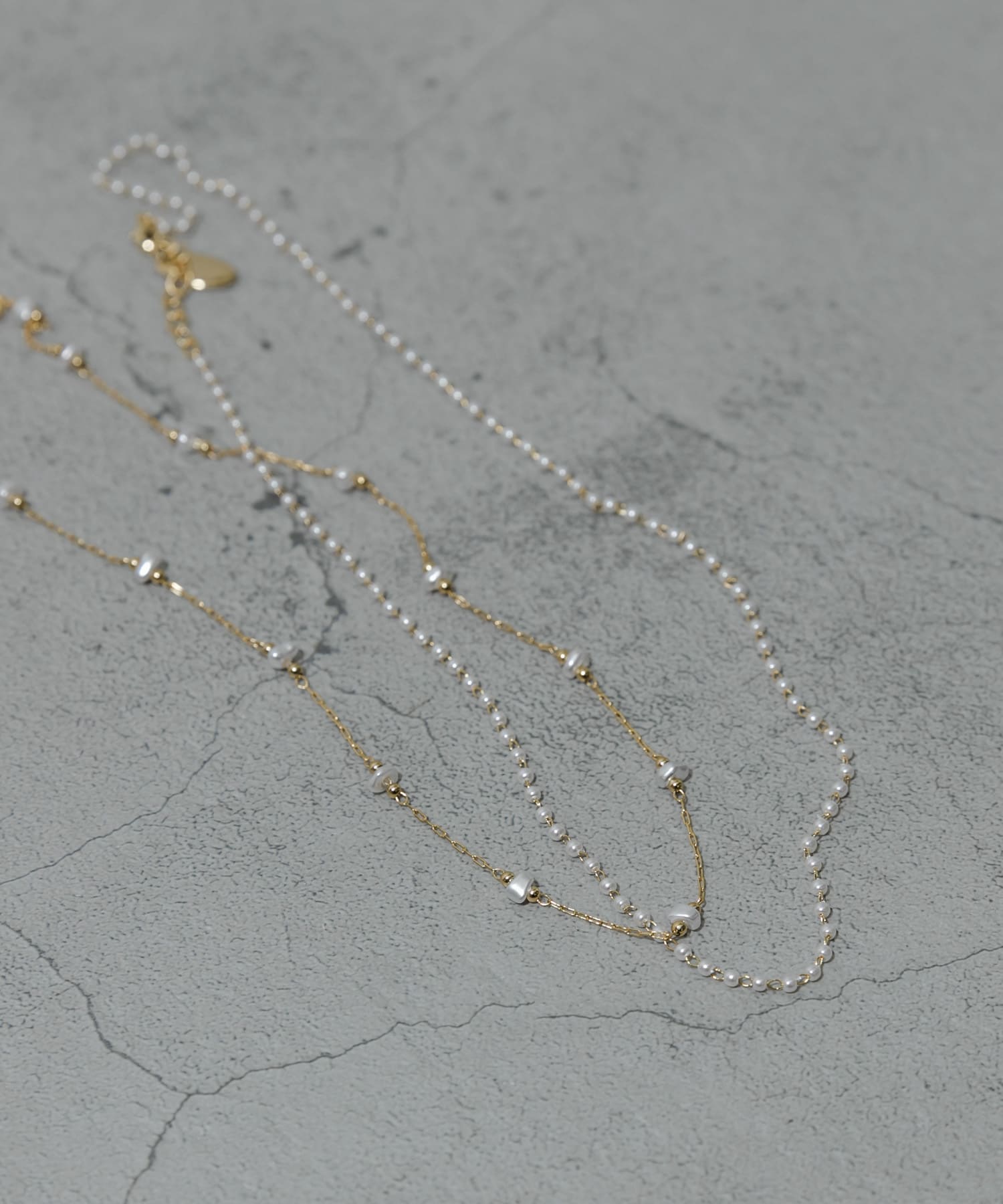 パール2セットネックレス GLD/IVO -