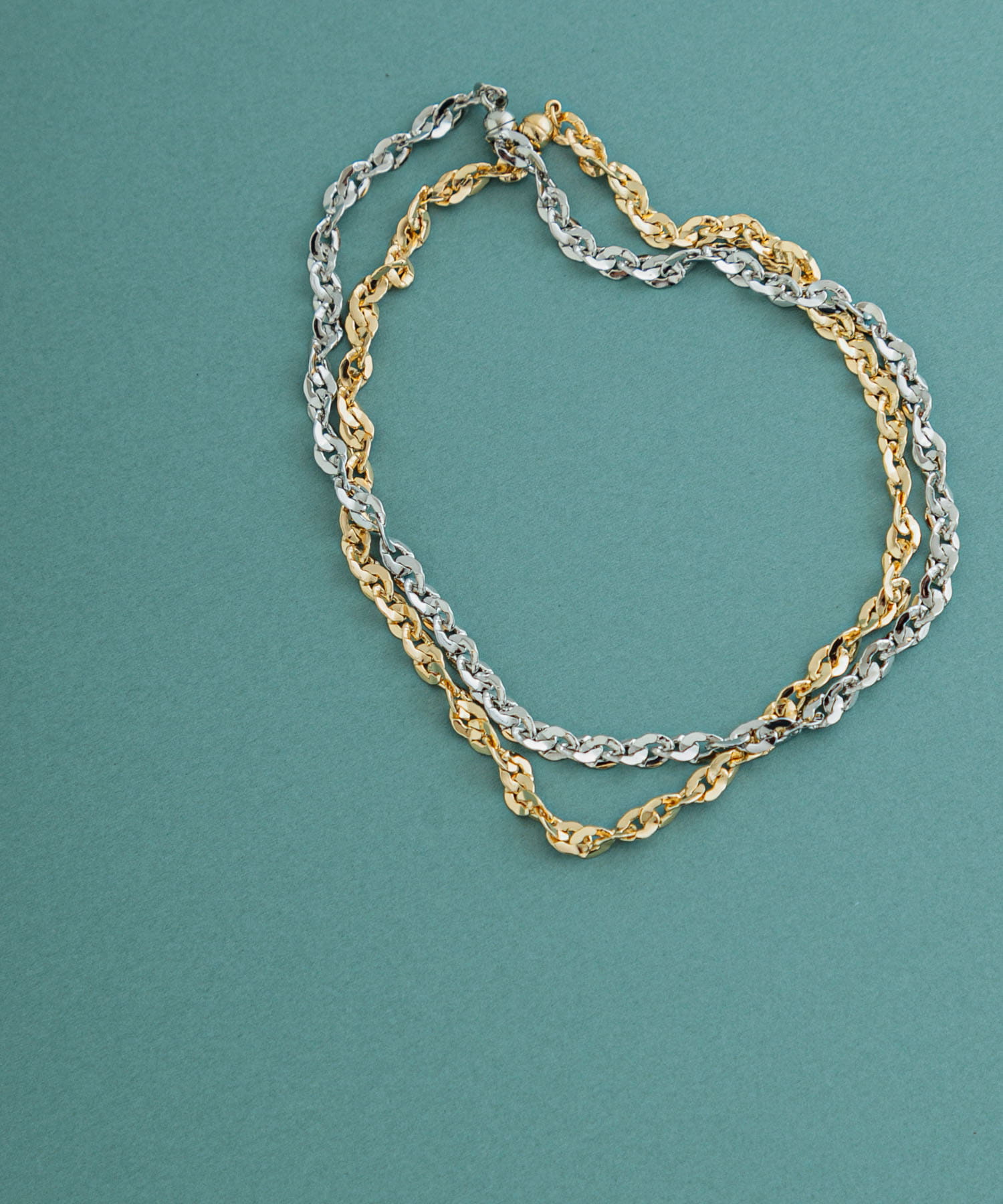 メタルチェーンマグネットネックレス SLV -