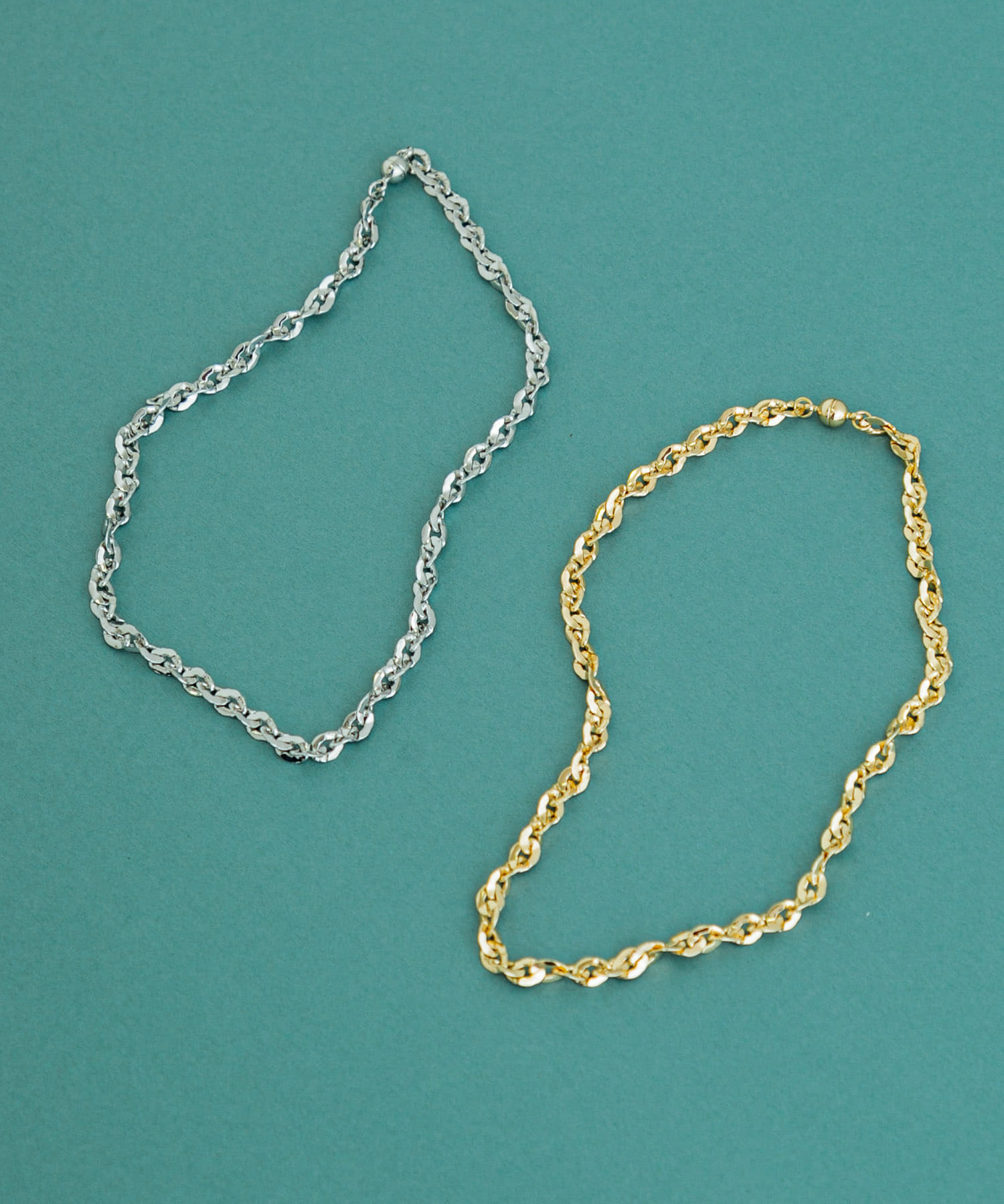 メタルチェーンマグネットネックレス SLV -