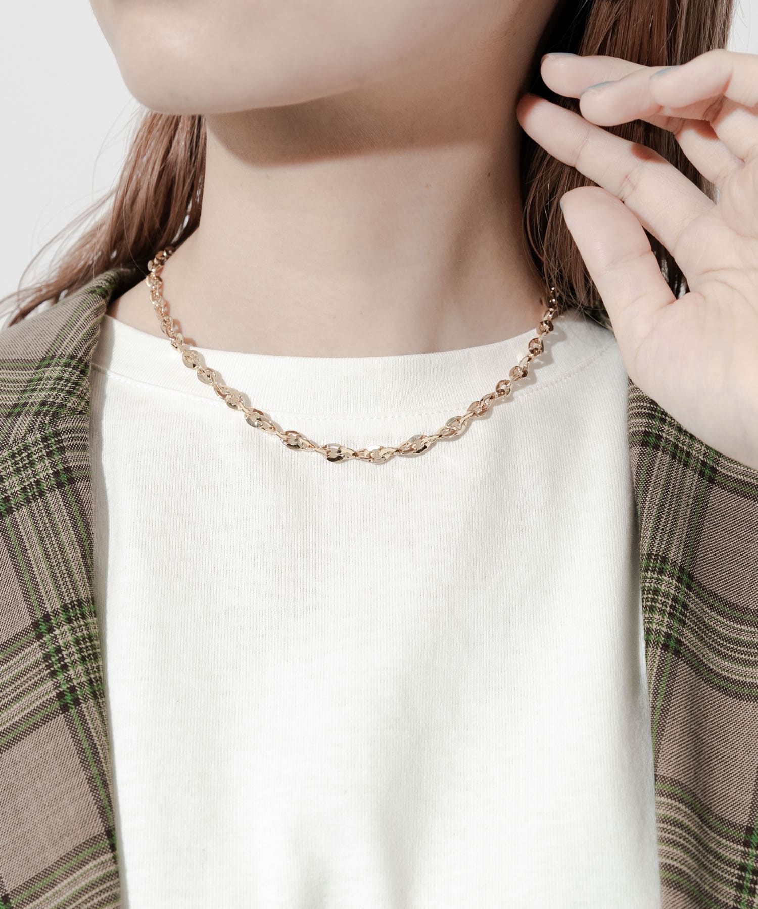 メタルチェーンマグネットネックレス GLD -