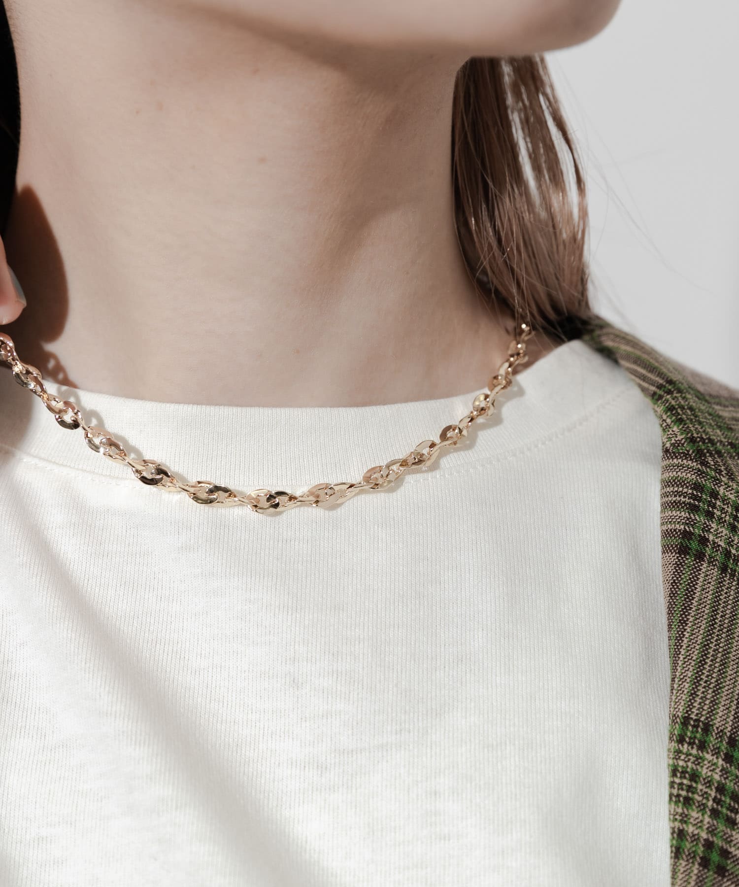 メタルチェーンマグネットネックレス GLD -