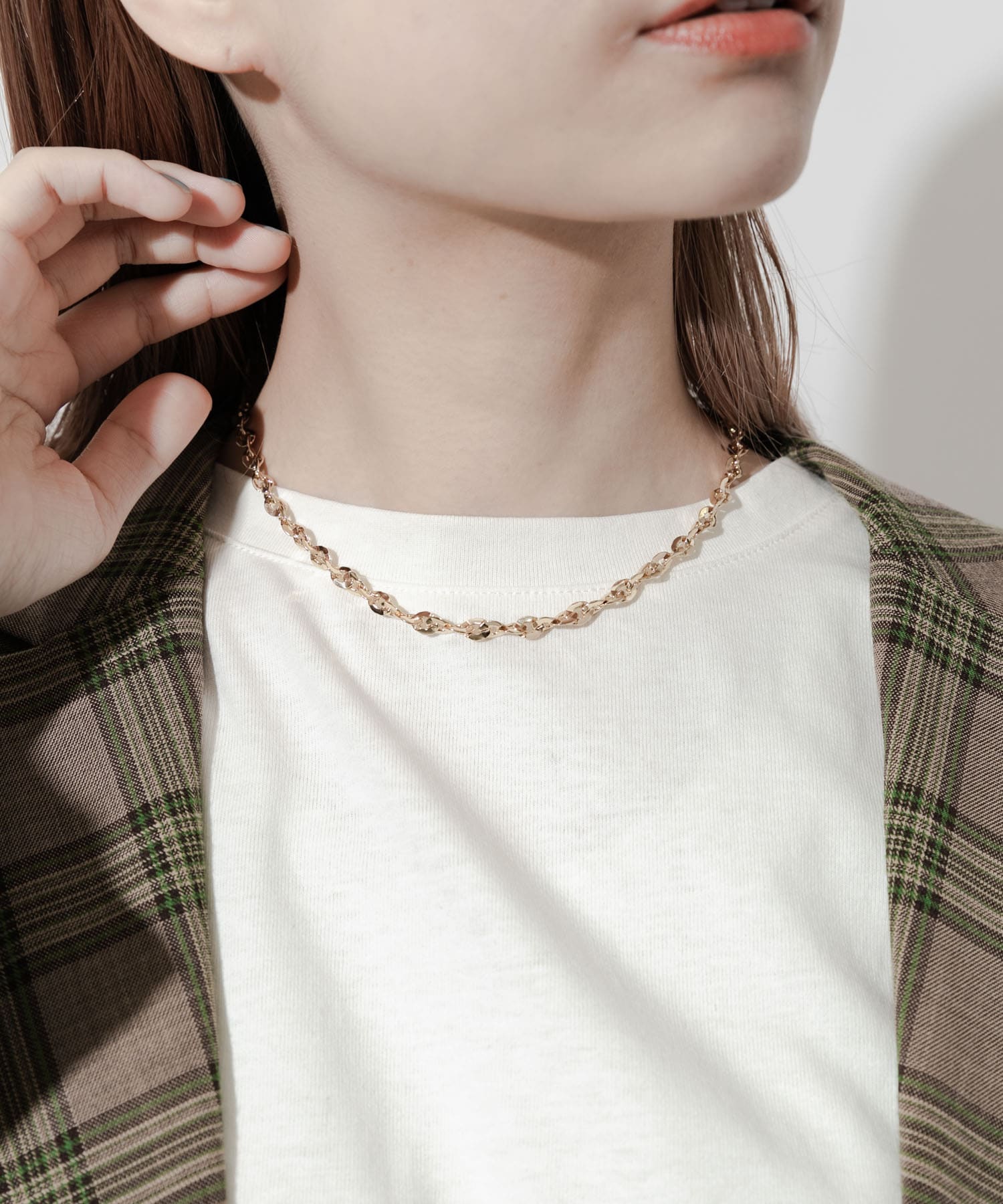 メタルチェーンマグネットネックレス GLD -