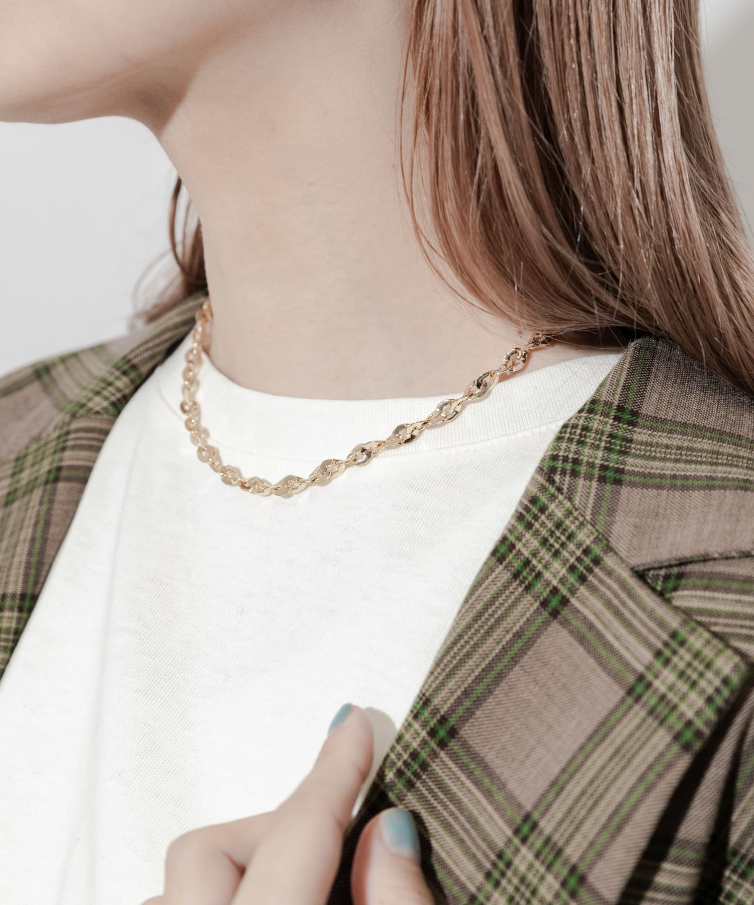 メタルチェーンマグネットネックレス GLD -