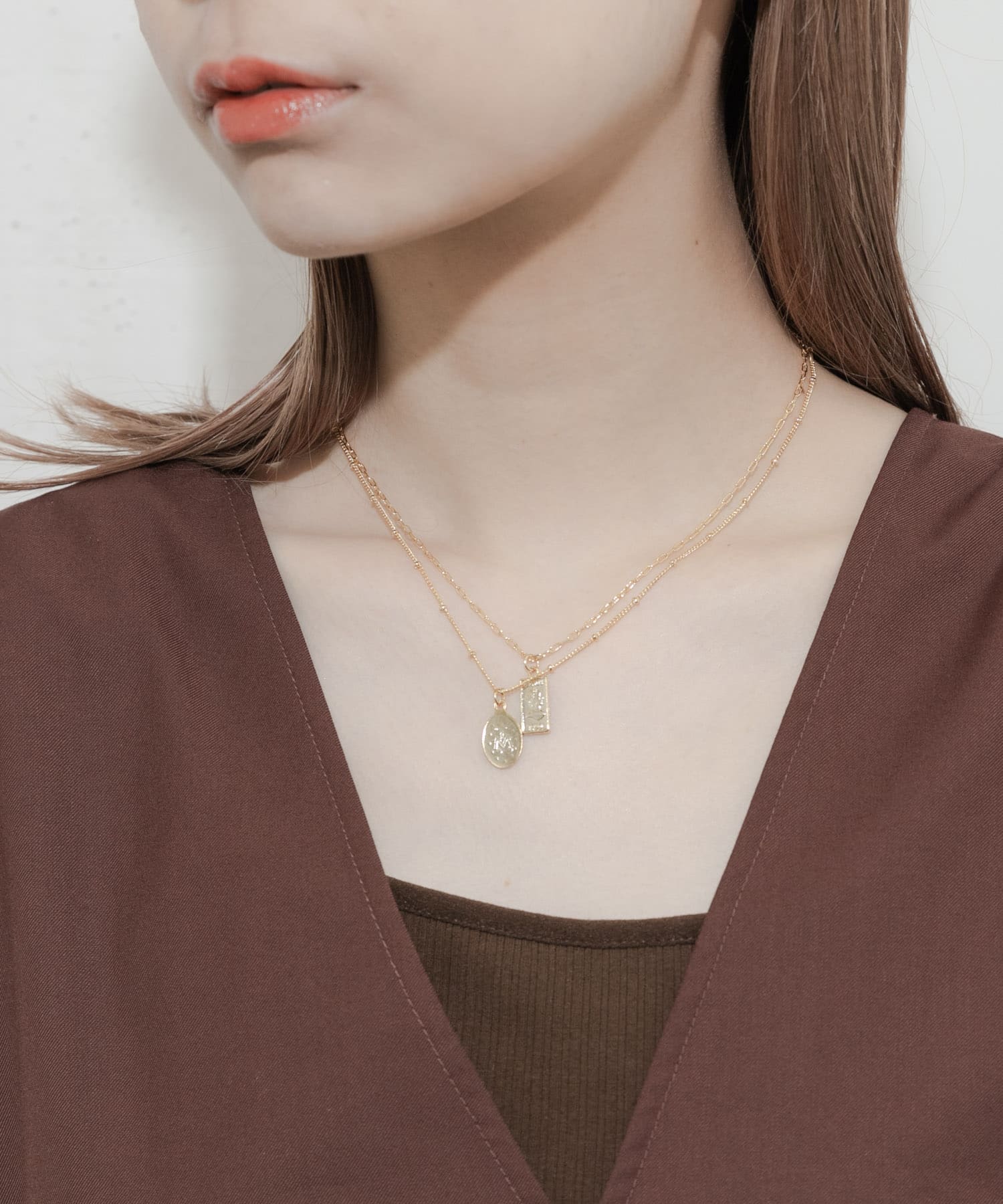 コイン2セットネックレス GLD -