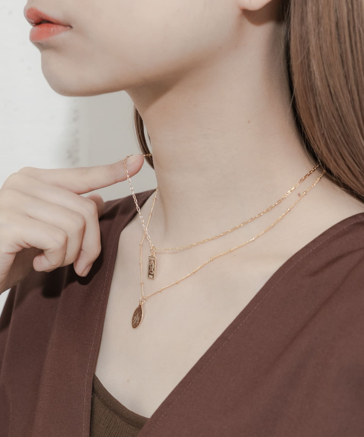 コイン2セットネックレス GLD -