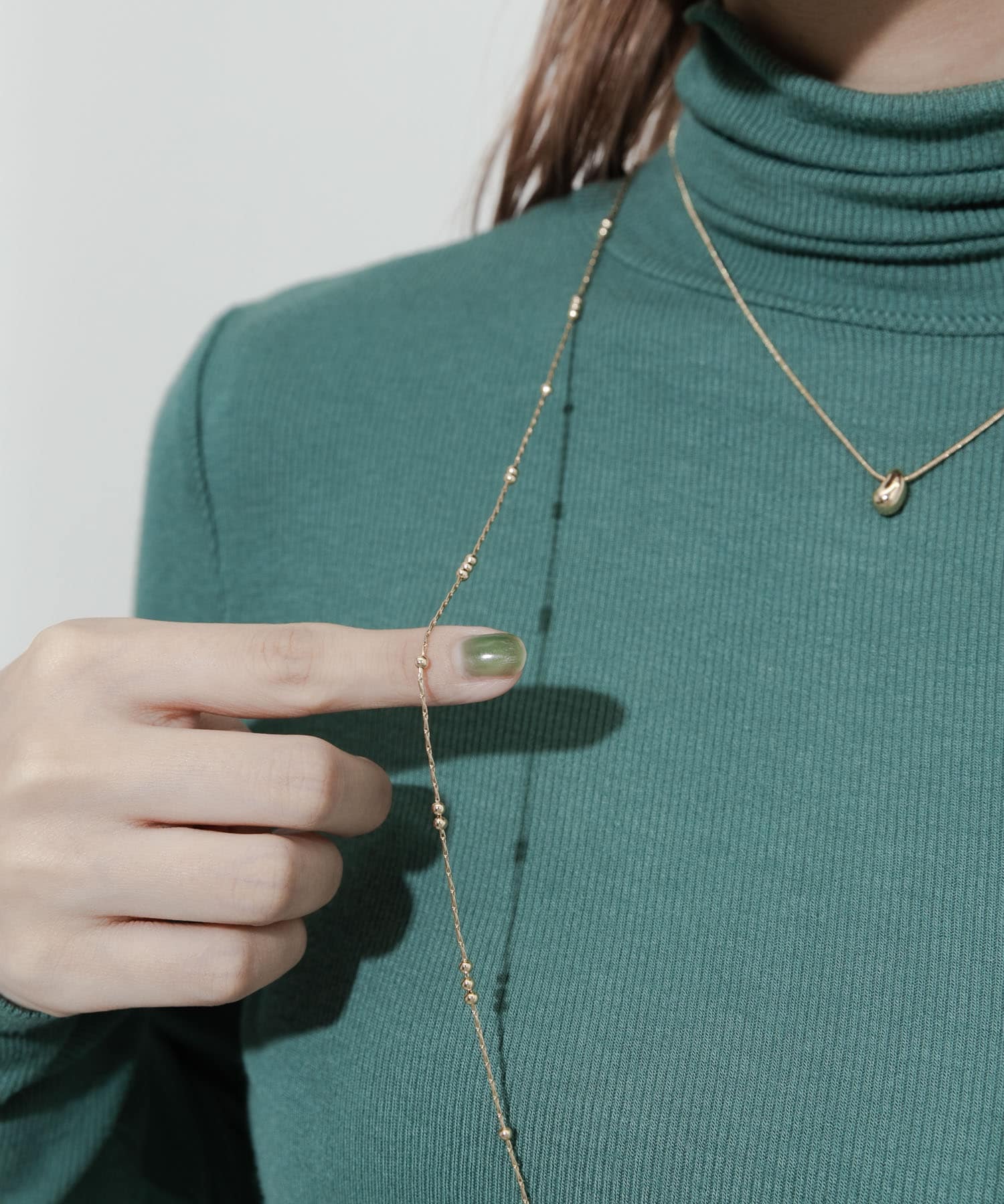 ボールスネークチェーン2セットネックレス GLD -