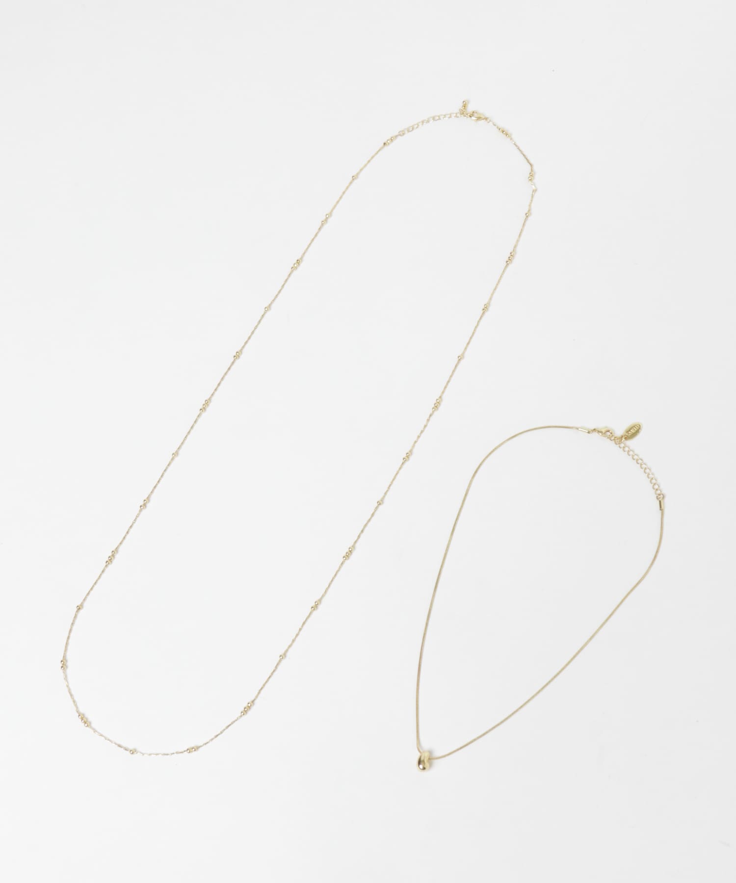 ボールスネークチェーン2セットネックレス GLD -