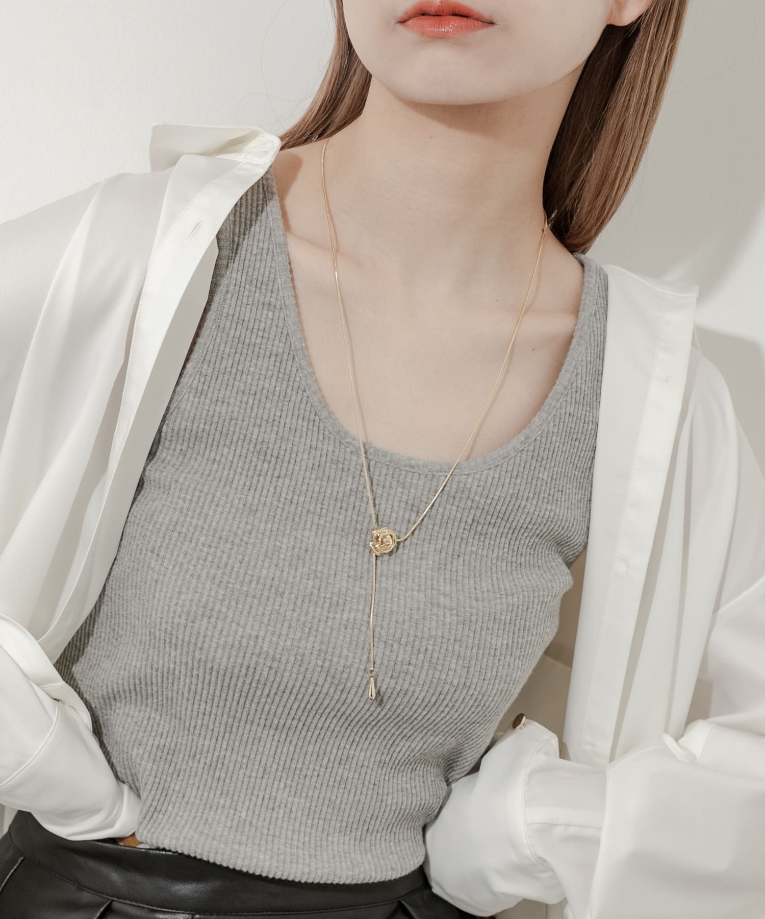 ローズスライドYネックレス GLD -