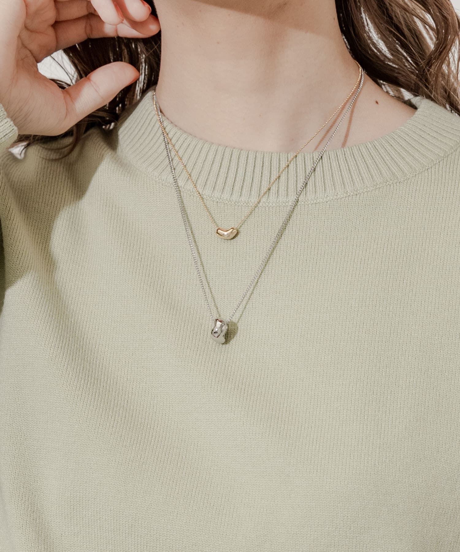 トップ2セットネックレス SLV/GLD -