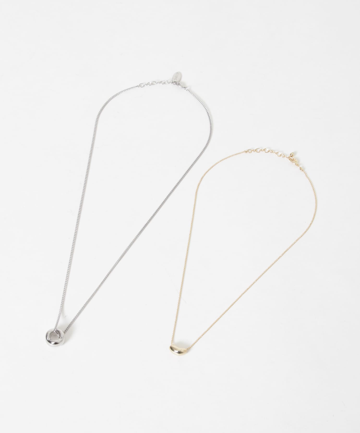 トップ2セットネックレス SLV/GLD -